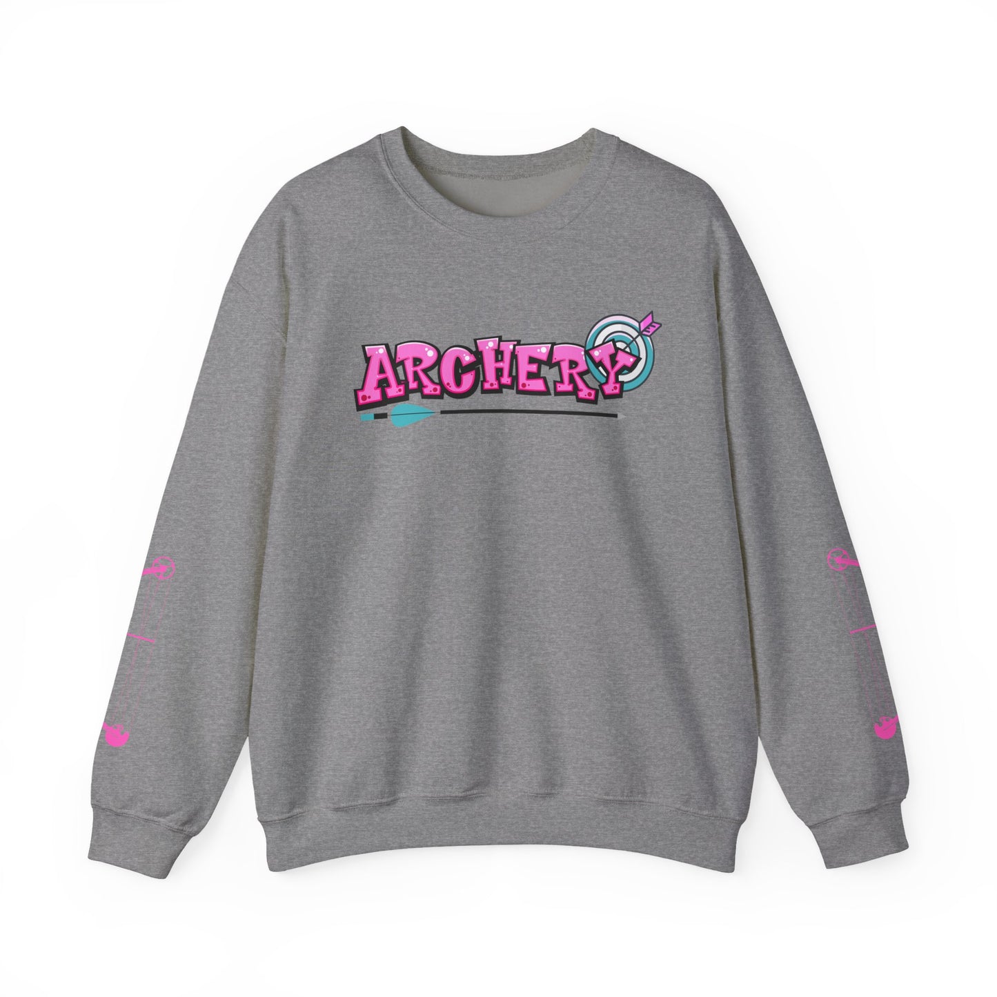 Colorful Archery Sweatshirt, Unisex Crewneck, Gift for Archers, Sports Apparel, Casual Wear, Comfortable Hoodie