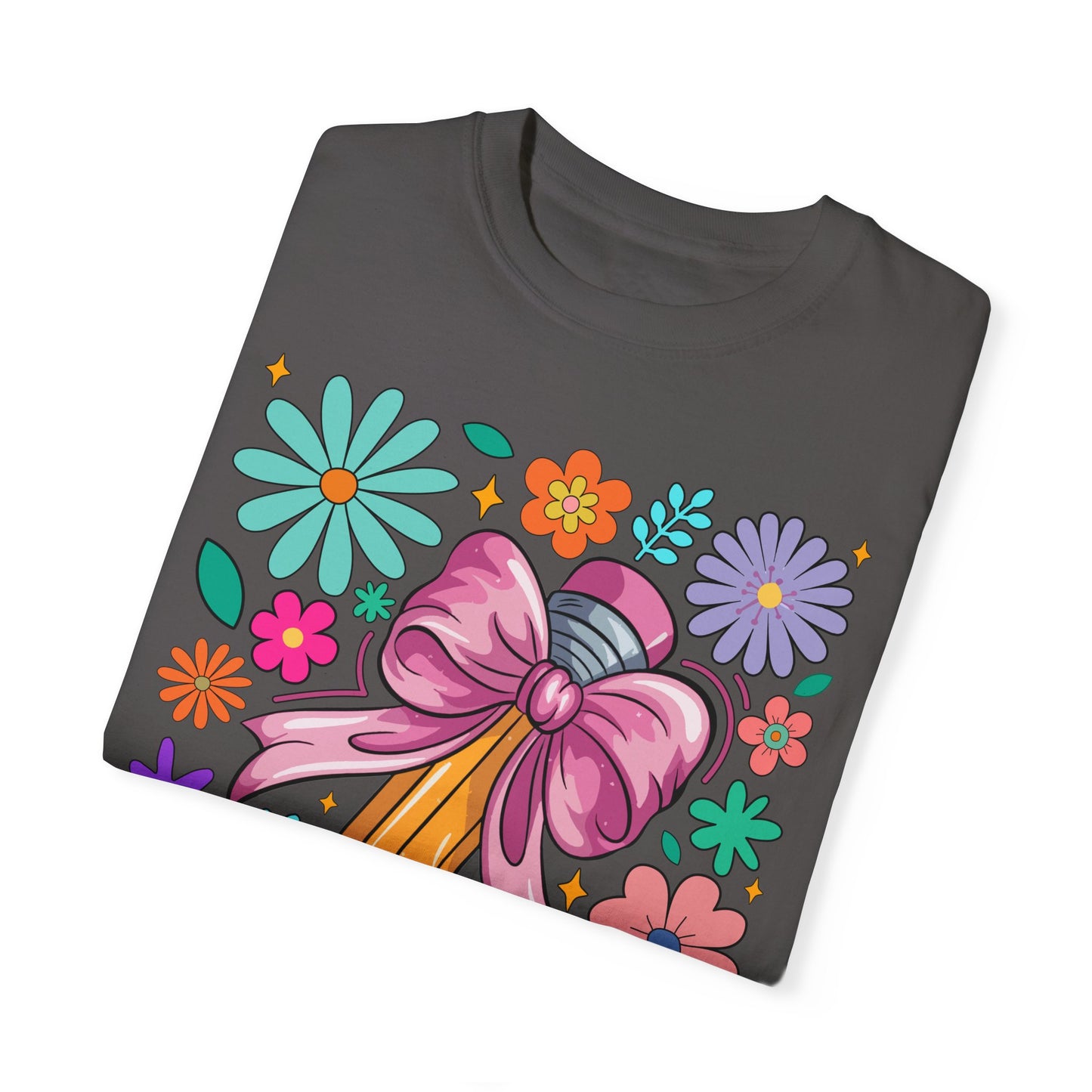 Teaching is a Work of Heart T-Shirt - Floral Design for Educators