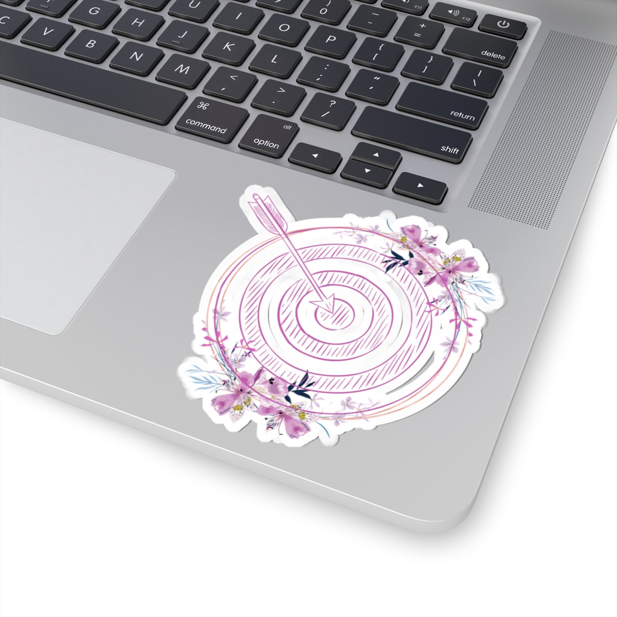 Floral Arrow Kiss-Cut Stickers, Aesthetic Laptop Decals, Unique Journal Accessories, Targeted Gifts for Friends, Flower Power Decor