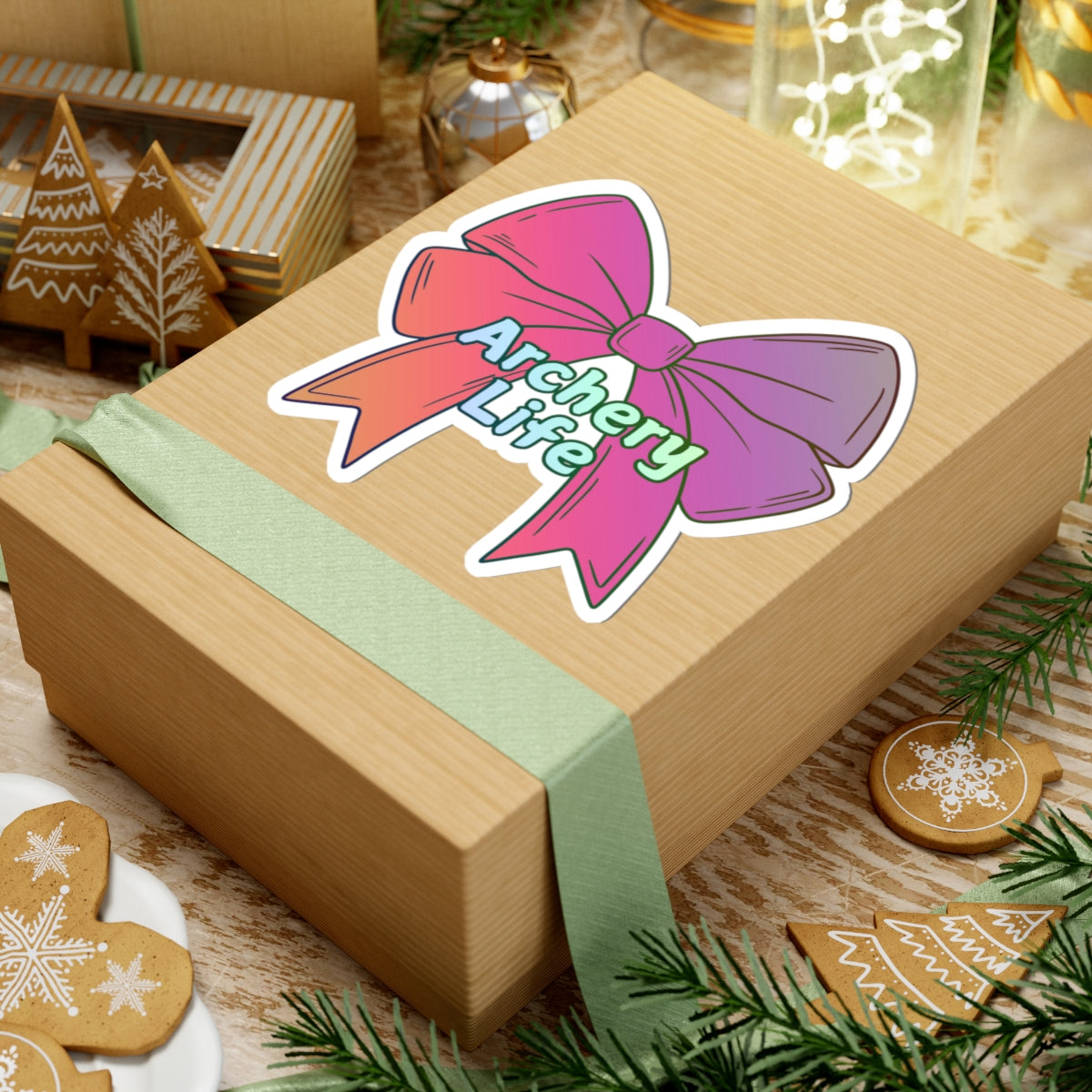 Colorful Archery Life Bow Stickers | Cute Bow Design | Perfect for Laptops, Water Bottles, Journals, Gifts, and Caring Enthusiasts