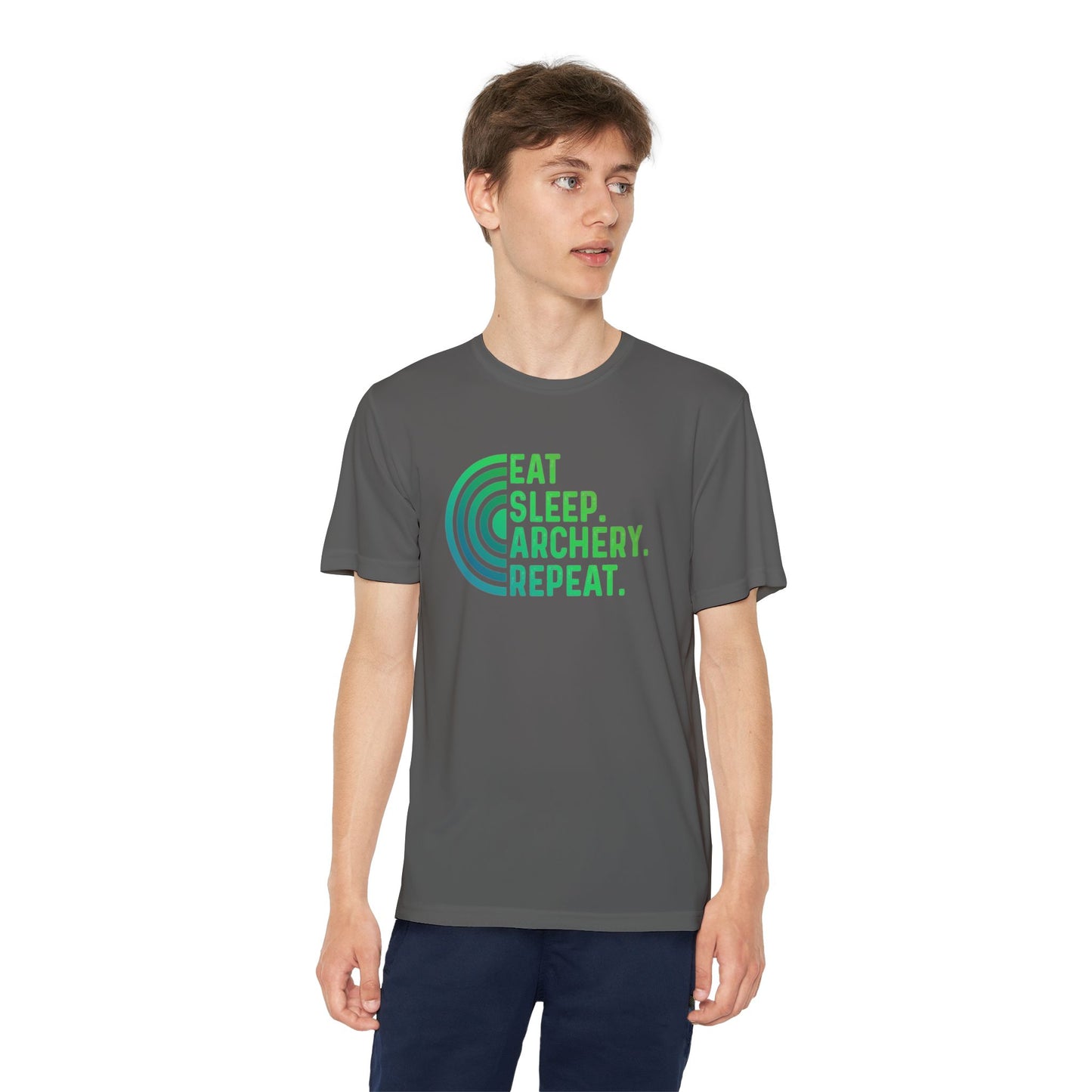 Youth Archery Tee - Eat Sleep Archery Repeat Shirt, Gift for Archers, Casual Sportswear, Kids Competitor Top, Archery Event Outfit