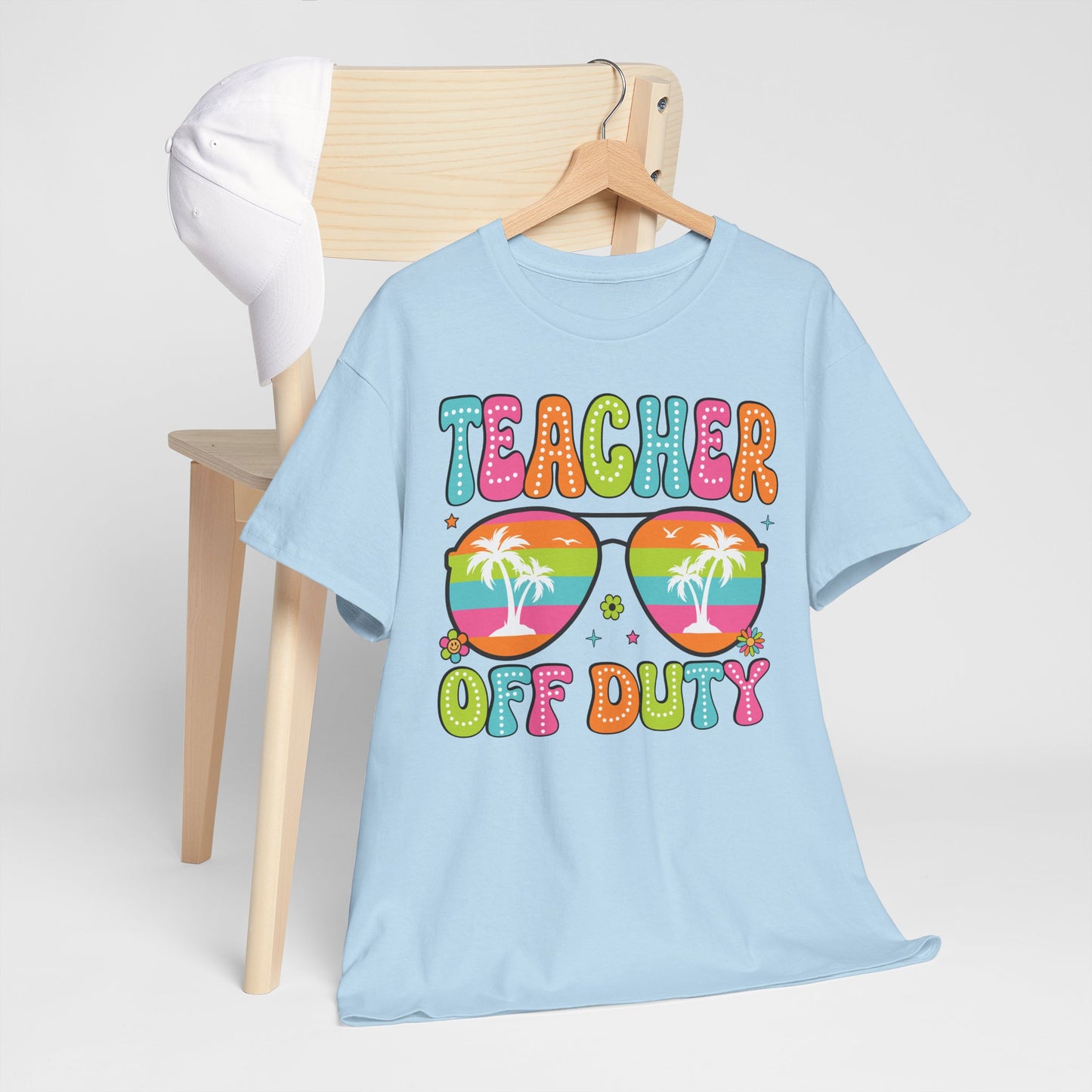 Teacher Off Duty Unisex Heavy Cotton Tee - Fun Summer Vibe T-Shirt