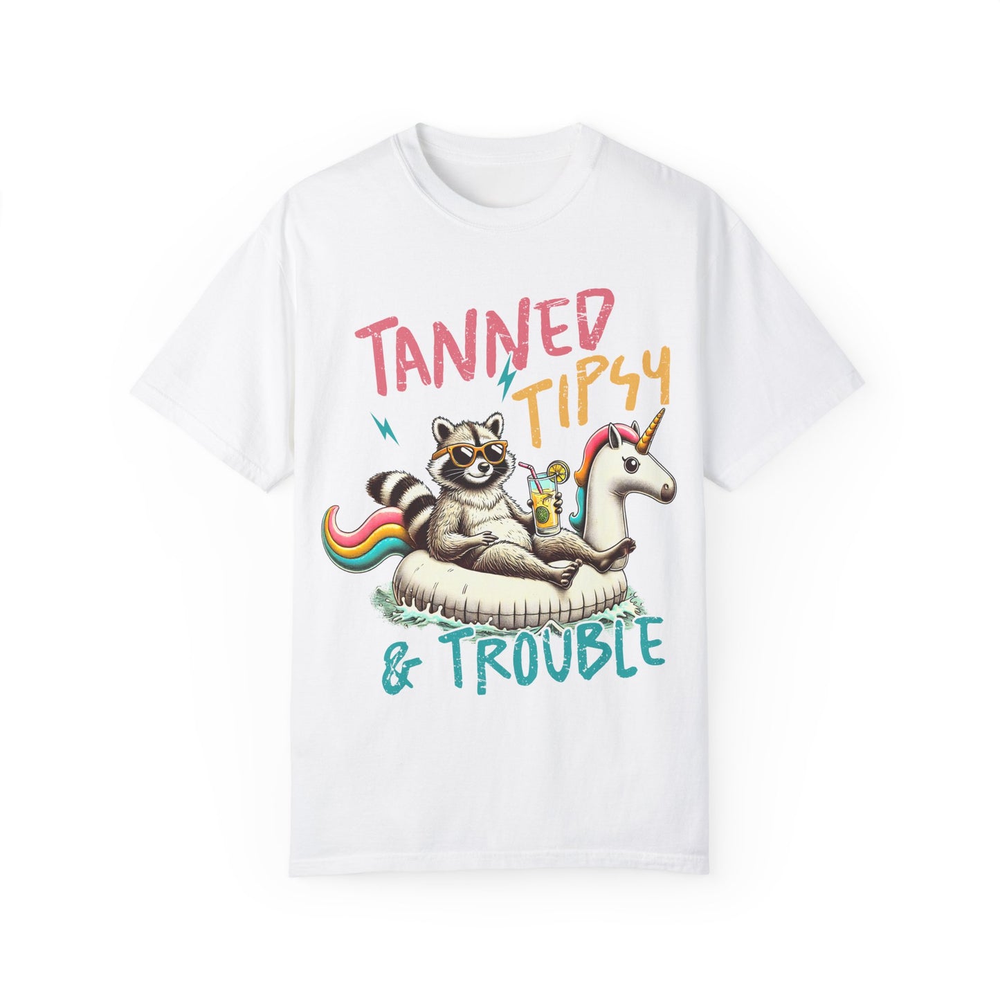 Unisex T-Shirt - Tanned, Tipsy & Trouble Party Tee