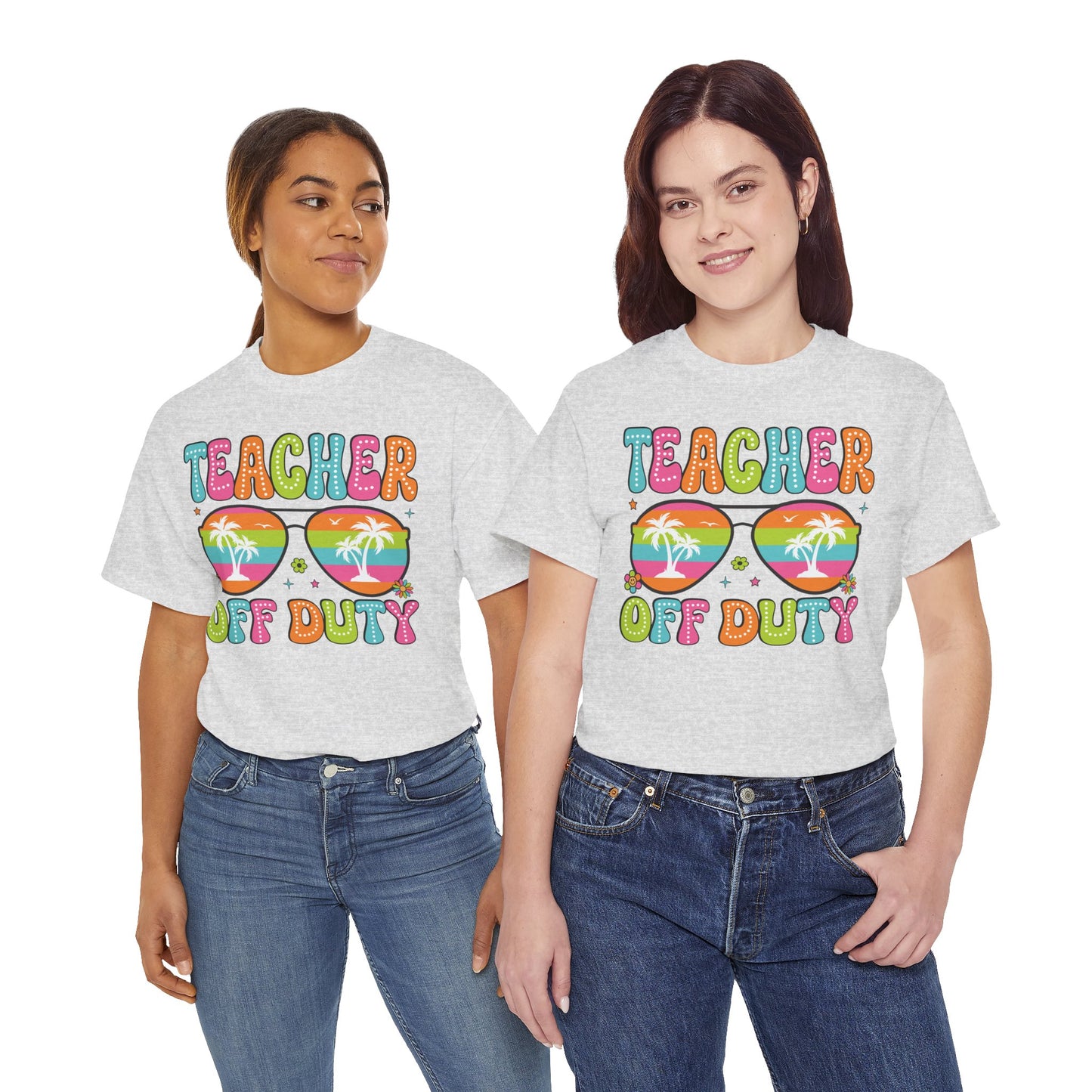 Teacher Off Duty Unisex Heavy Cotton Tee - Fun Summer Vibe T-Shirt