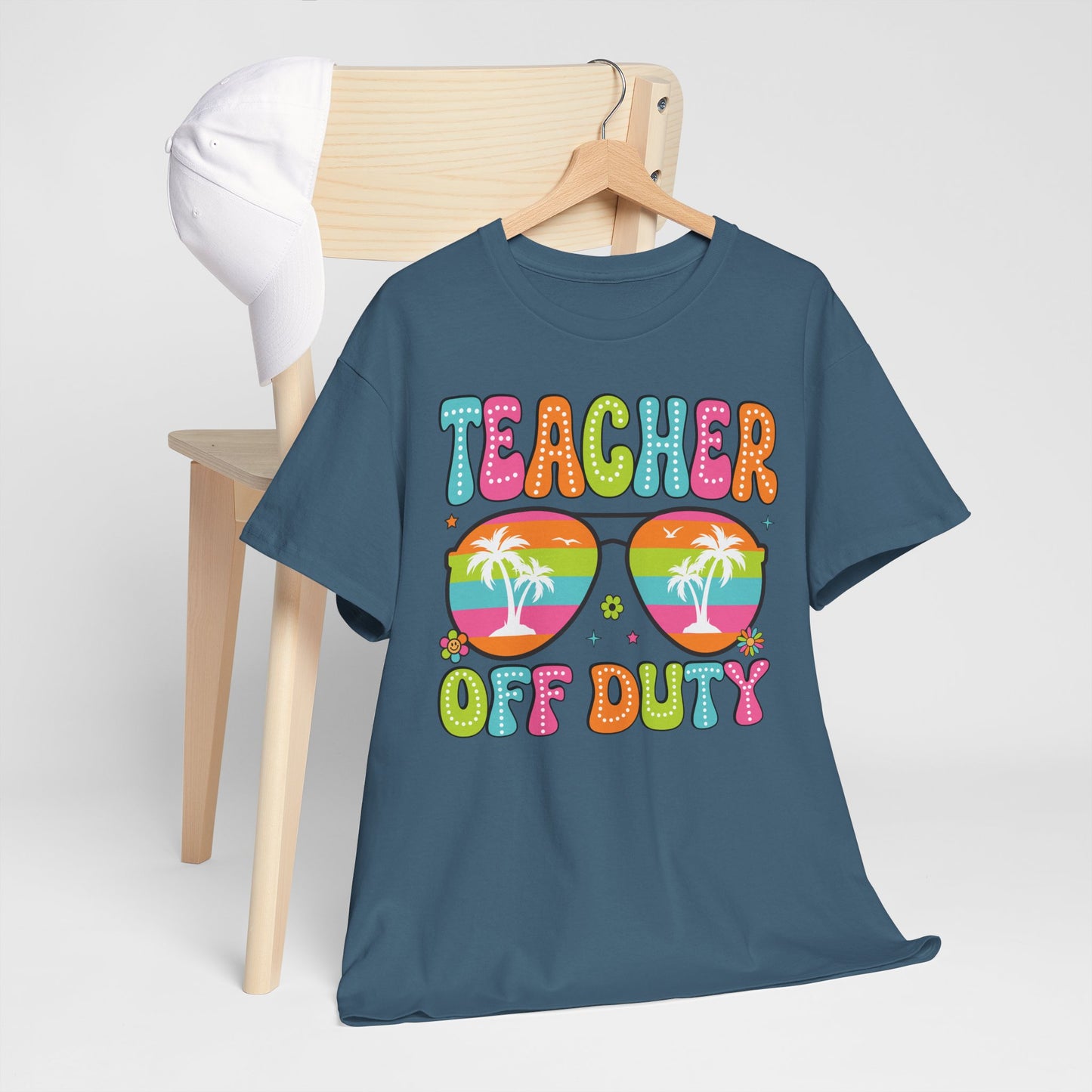 Teacher Off Duty Unisex Heavy Cotton Tee - Fun Summer Vibe T-Shirt