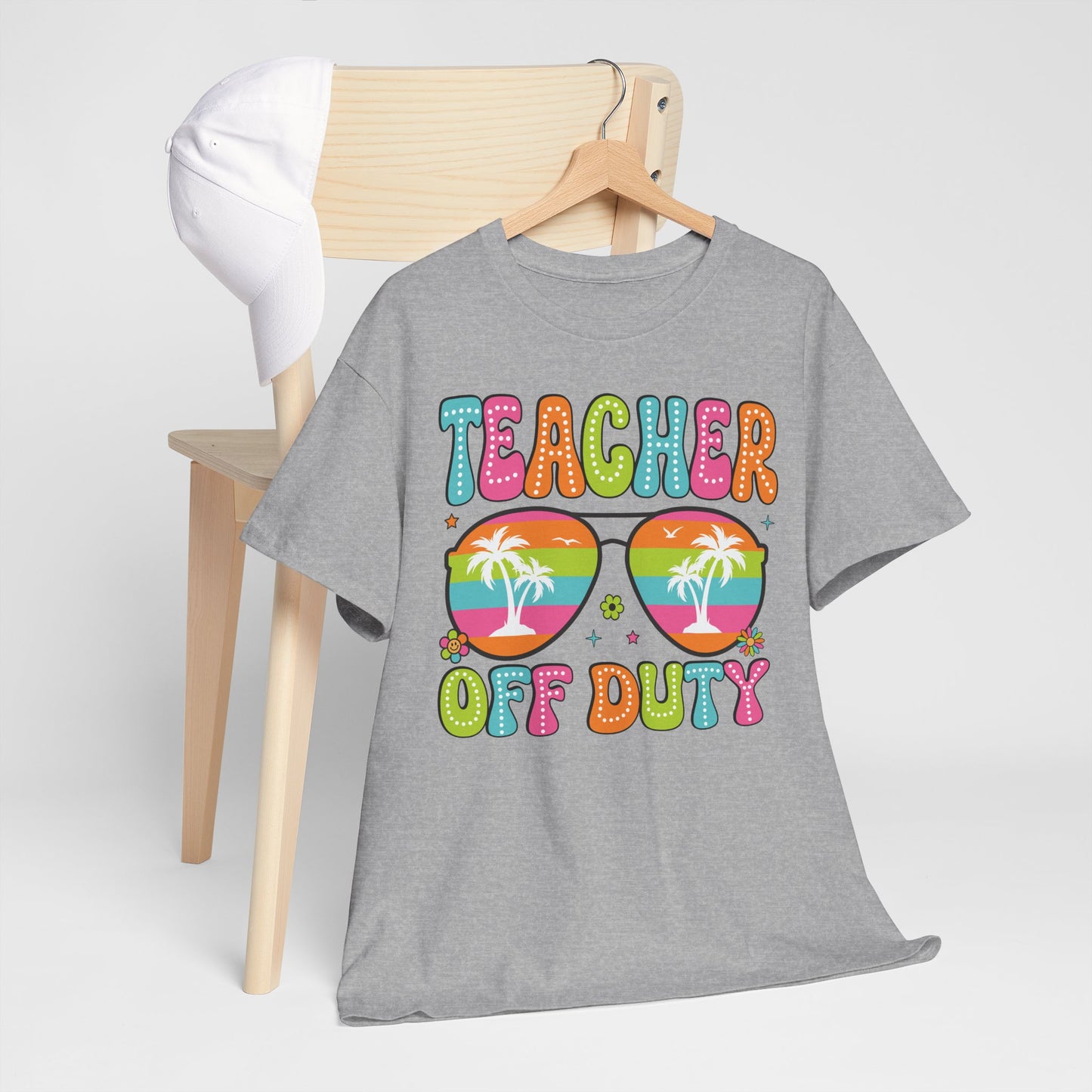 Teacher Off Duty Unisex Heavy Cotton Tee - Fun Summer Vibe T-Shirt