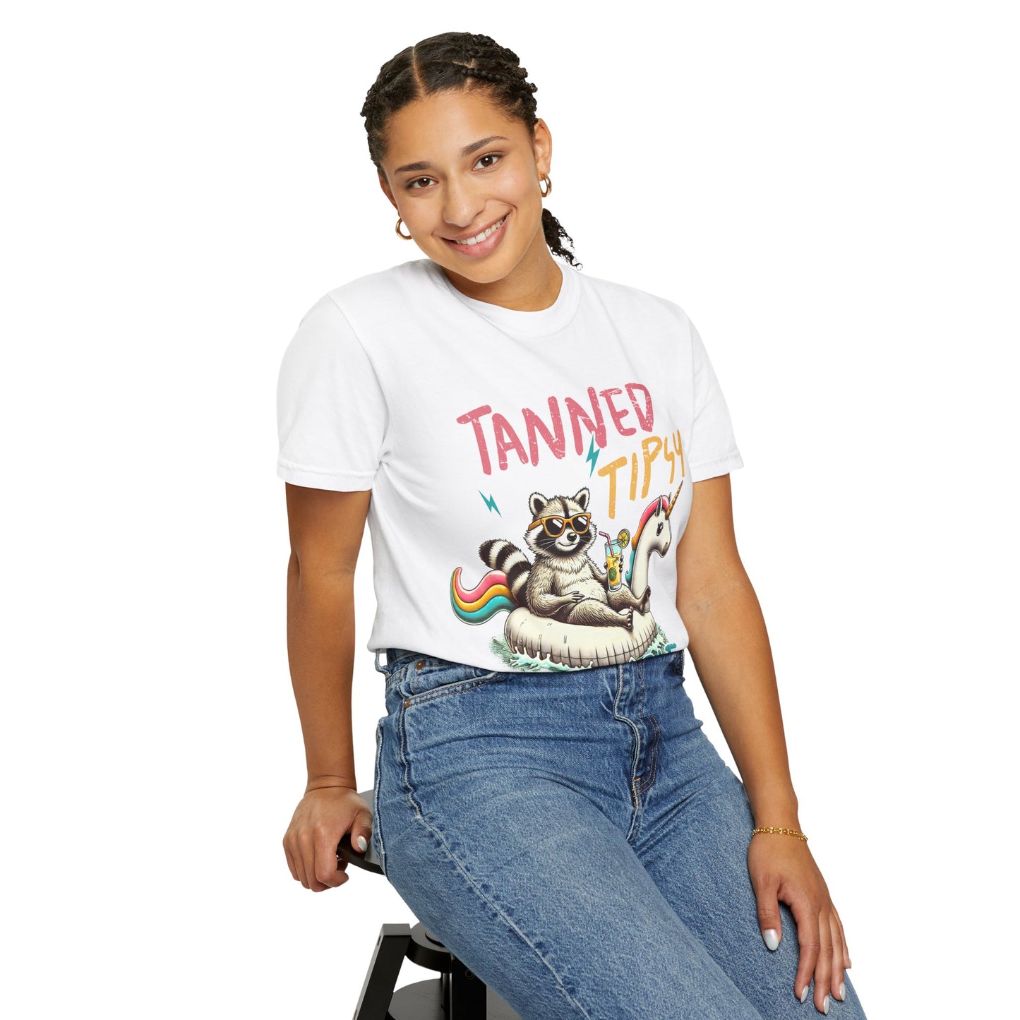 Unisex T-Shirt - Tanned, Tipsy & Trouble Party Tee