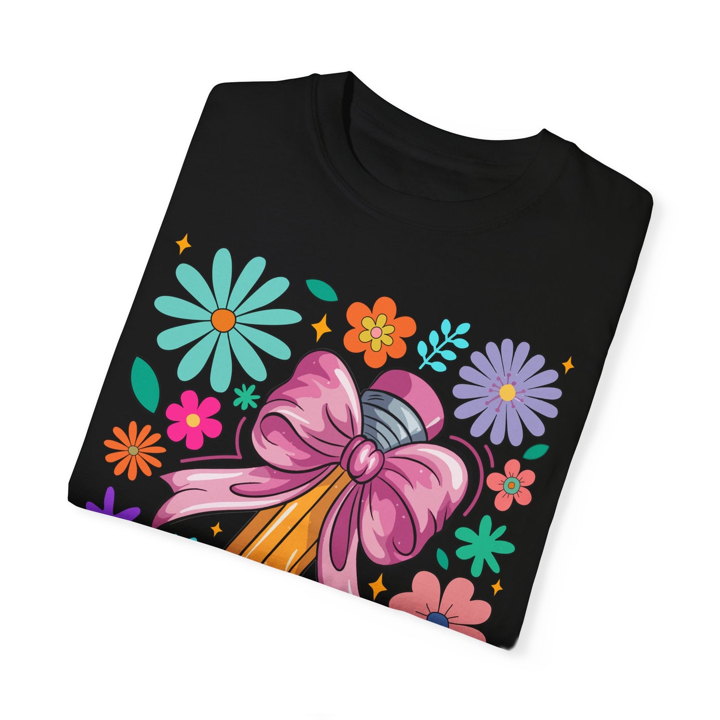 Teaching is a Work of Heart T-Shirt - Floral Design for Educators