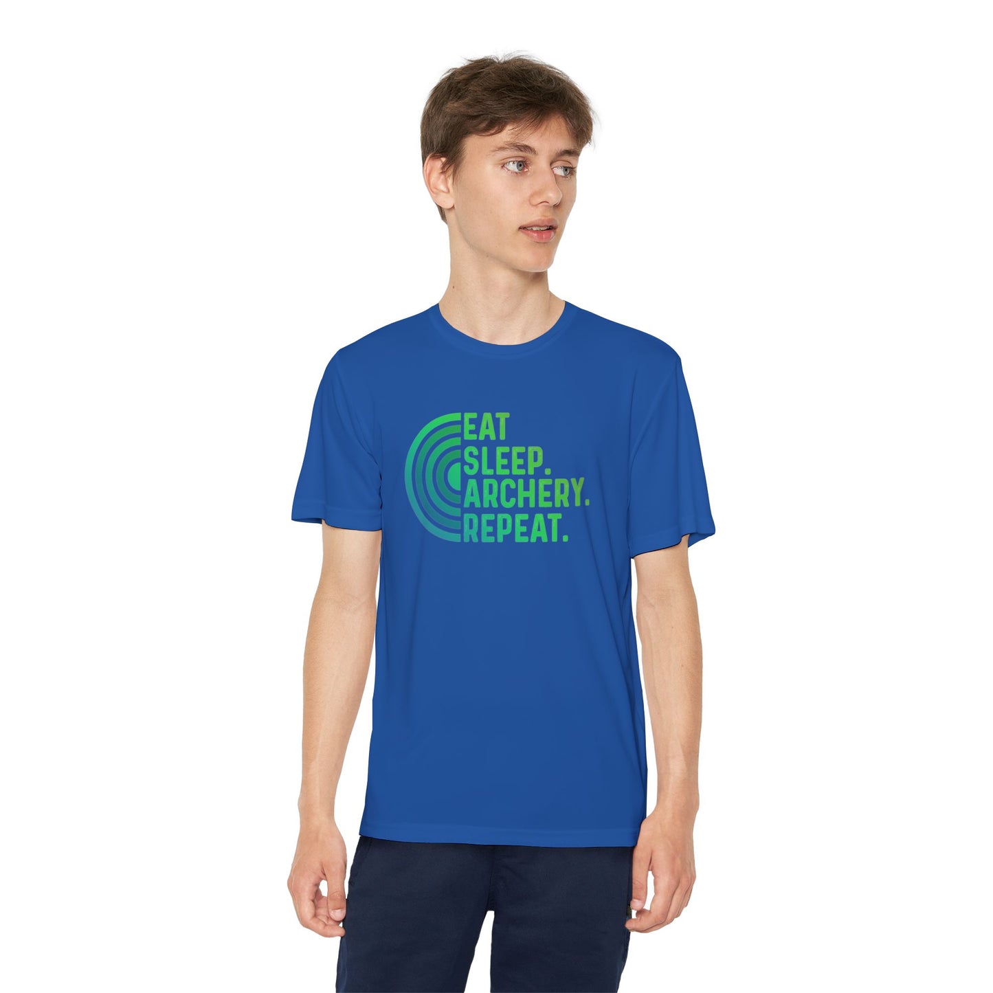 Youth Archery Tee - Eat Sleep Archery Repeat Shirt, Gift for Archers, Casual Sportswear, Kids Competitor Top, Archery Event Outfit