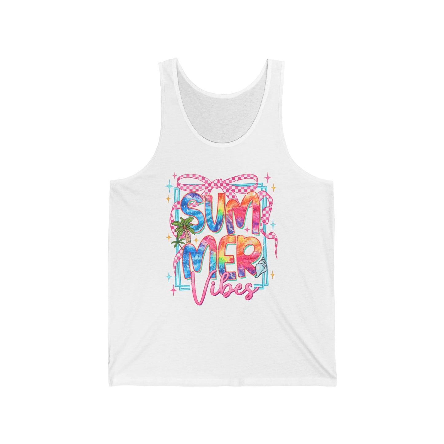 Summer Vibes Jersey Tank Top - Perfect for Beach Days & Warm Weather Celebrations
