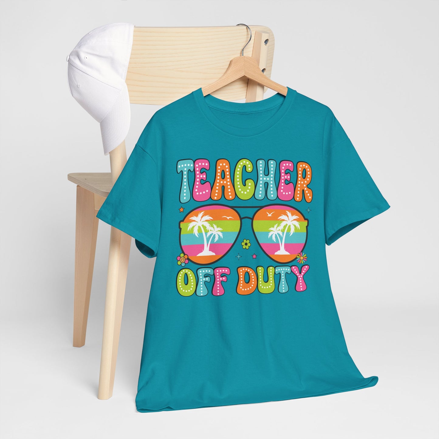 Teacher Off Duty Unisex Heavy Cotton Tee - Fun Summer Vibe T-Shirt