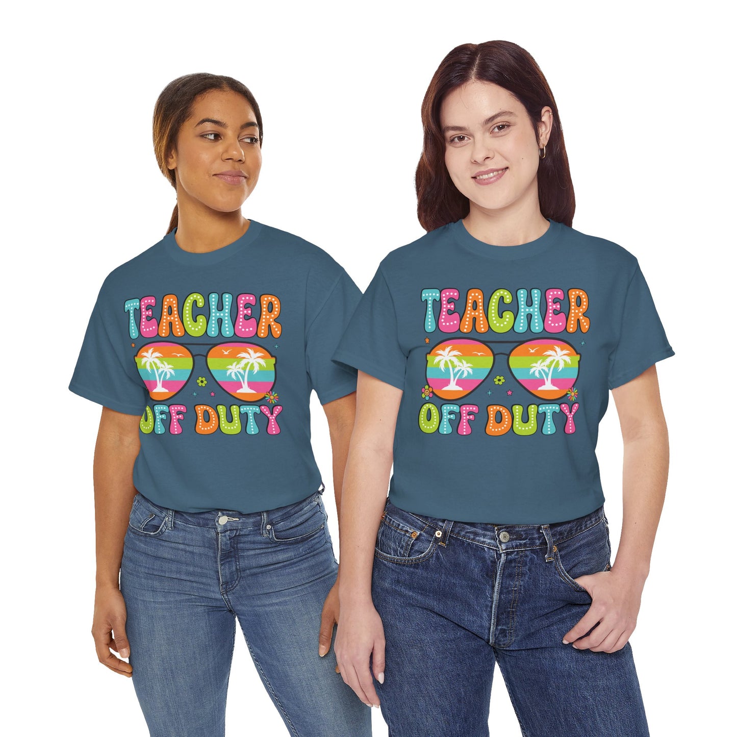 Teacher Off Duty Unisex Heavy Cotton Tee - Fun Summer Vibe T-Shirt