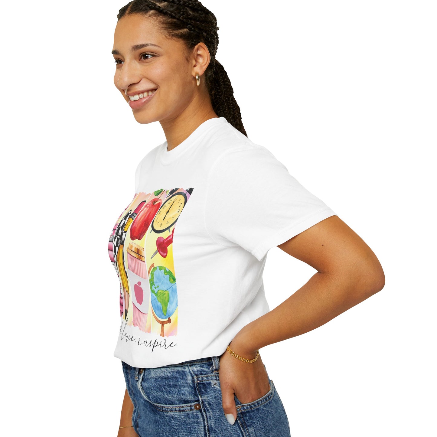 Teacher Appreciation Garment-Dyed T-Shirt - Teach Love Inspire
