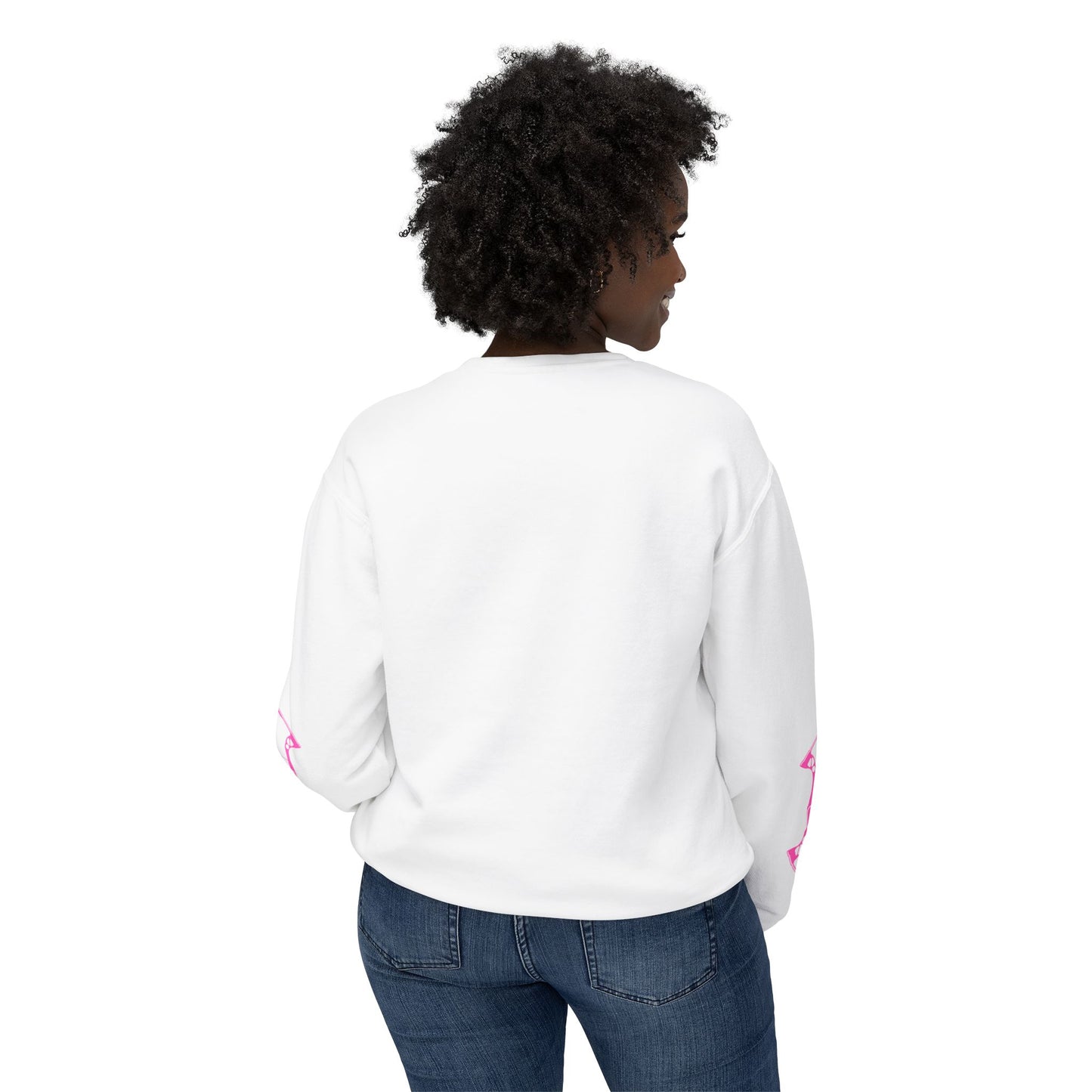 Nocked and Loaded Unisex Lightweight Crewneck Sweatshirt With Bows on Sleeves