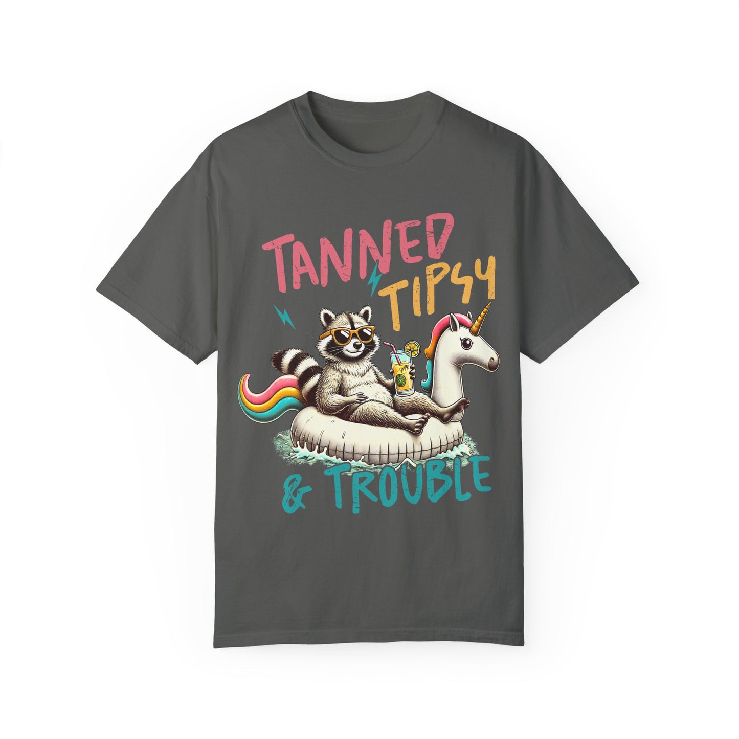 Unisex T-Shirt - Tanned, Tipsy & Trouble Party Tee