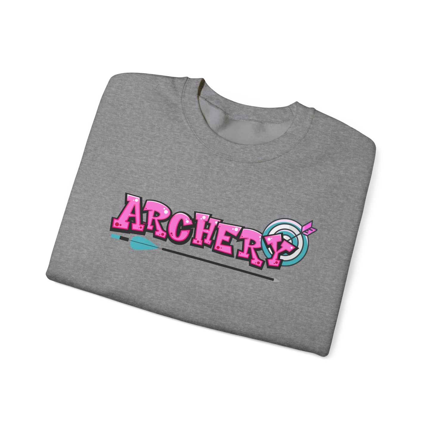 Colorful Archery Sweatshirt, Unisex Crewneck, Gift for Archers, Sports Apparel, Casual Wear, Comfortable Hoodie