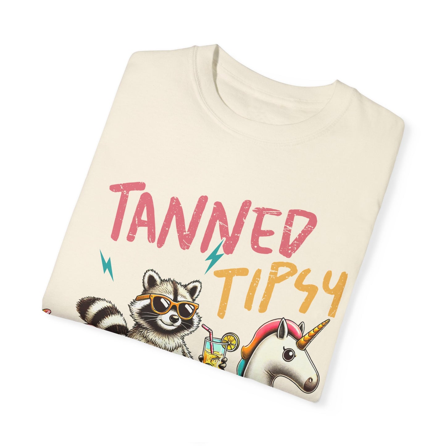 Unisex T-Shirt - Tanned, Tipsy & Trouble Party Tee