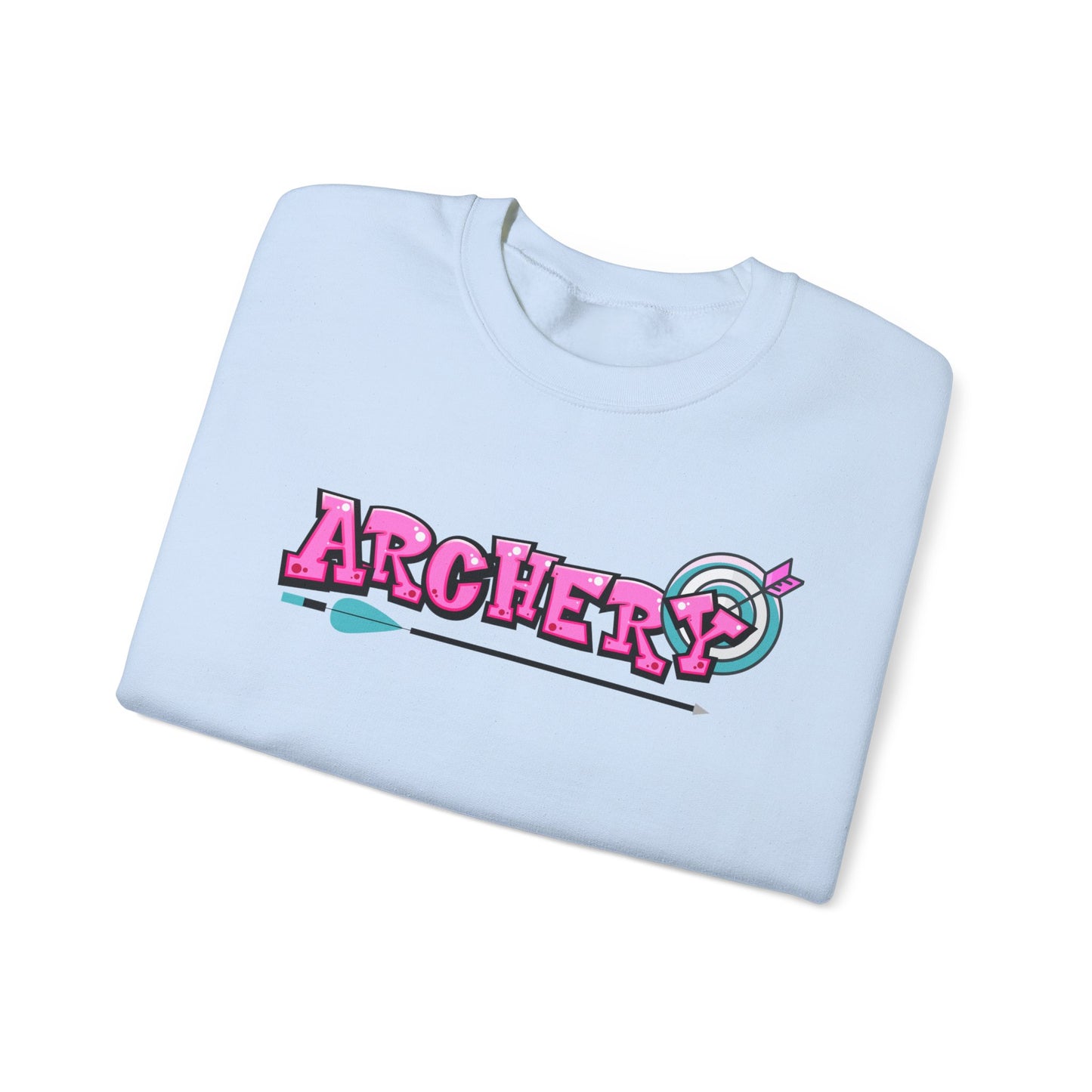 Colorful Archery Sweatshirt, Unisex Crewneck, Gift for Archers, Sports Apparel, Casual Wear, Comfortable Hoodie