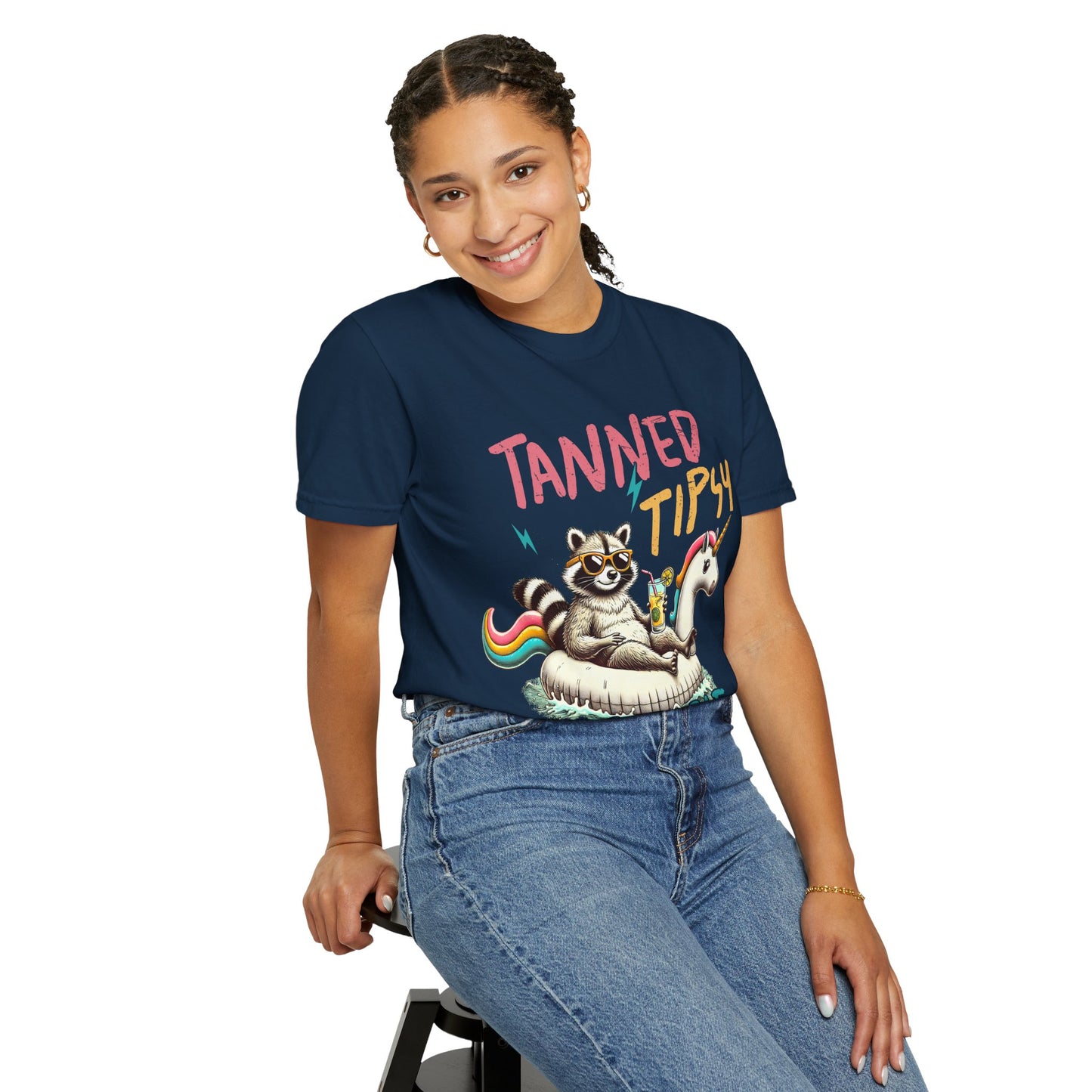 Unisex T-Shirt - Tanned, Tipsy & Trouble Party Tee