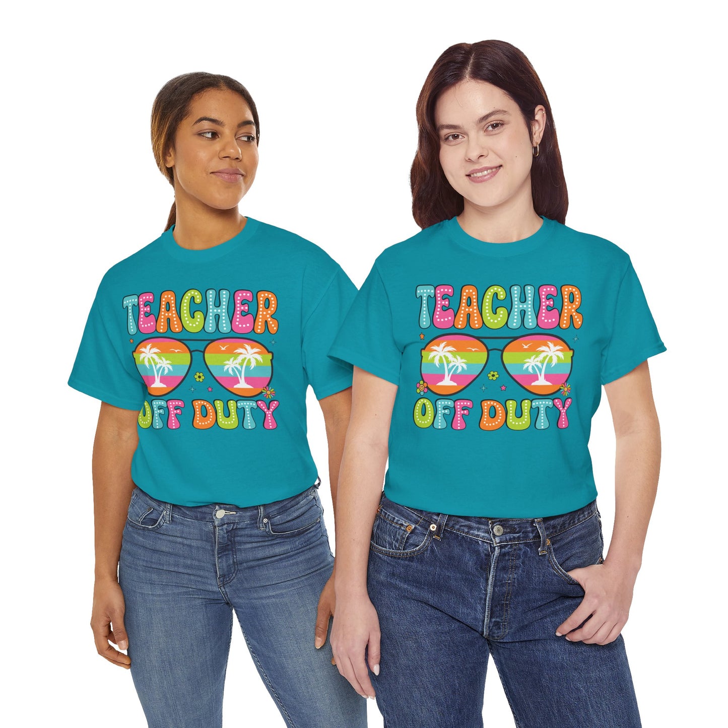 Teacher Off Duty Unisex Heavy Cotton Tee - Fun Summer Vibe T-Shirt