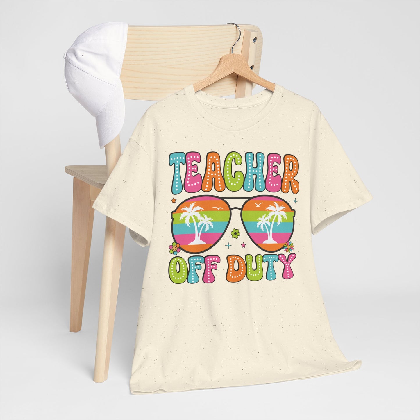 Teacher Off Duty Unisex Heavy Cotton Tee - Fun Summer Vibe T-Shirt