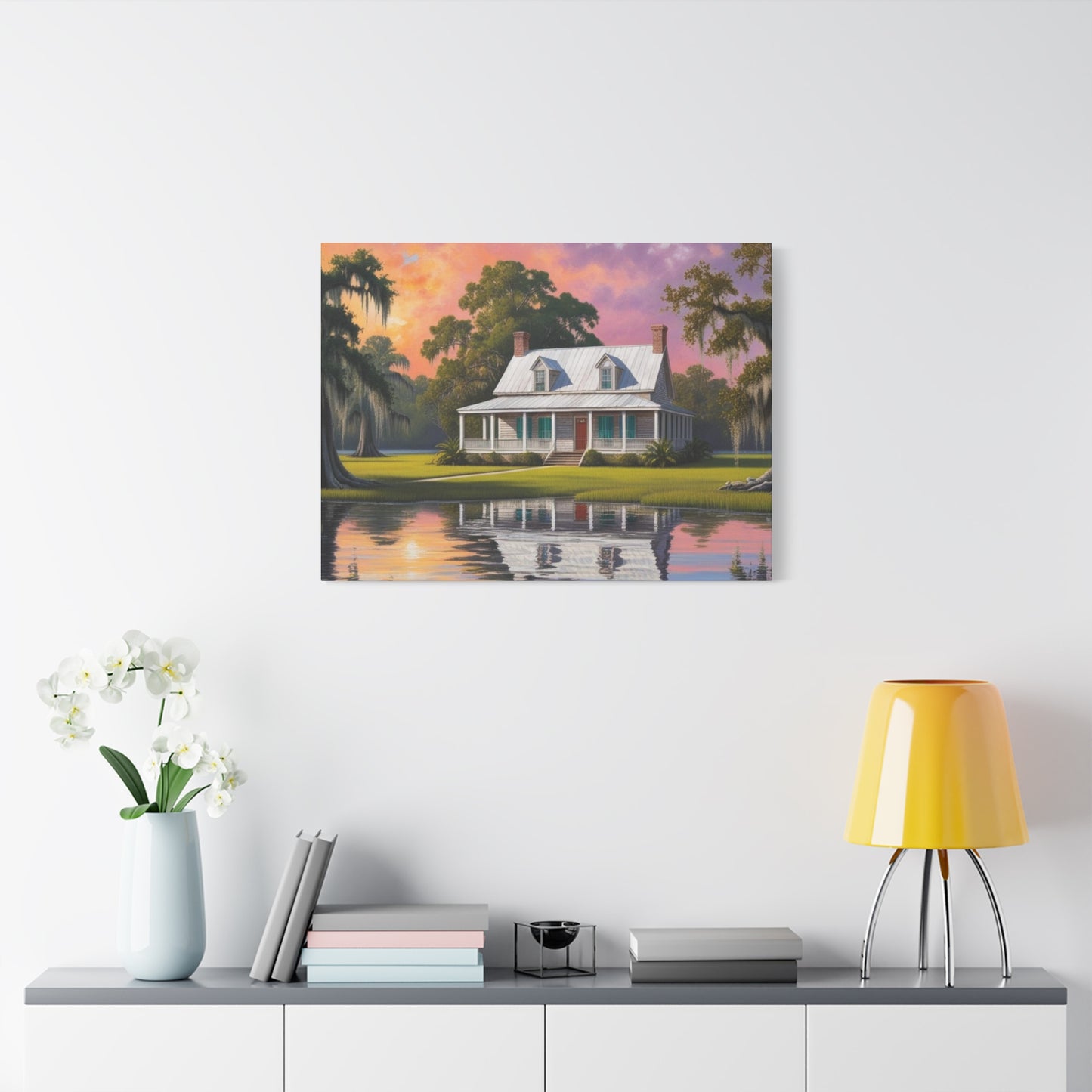 Scenic Southern Home Canvas Print - Tranquil Nature Art