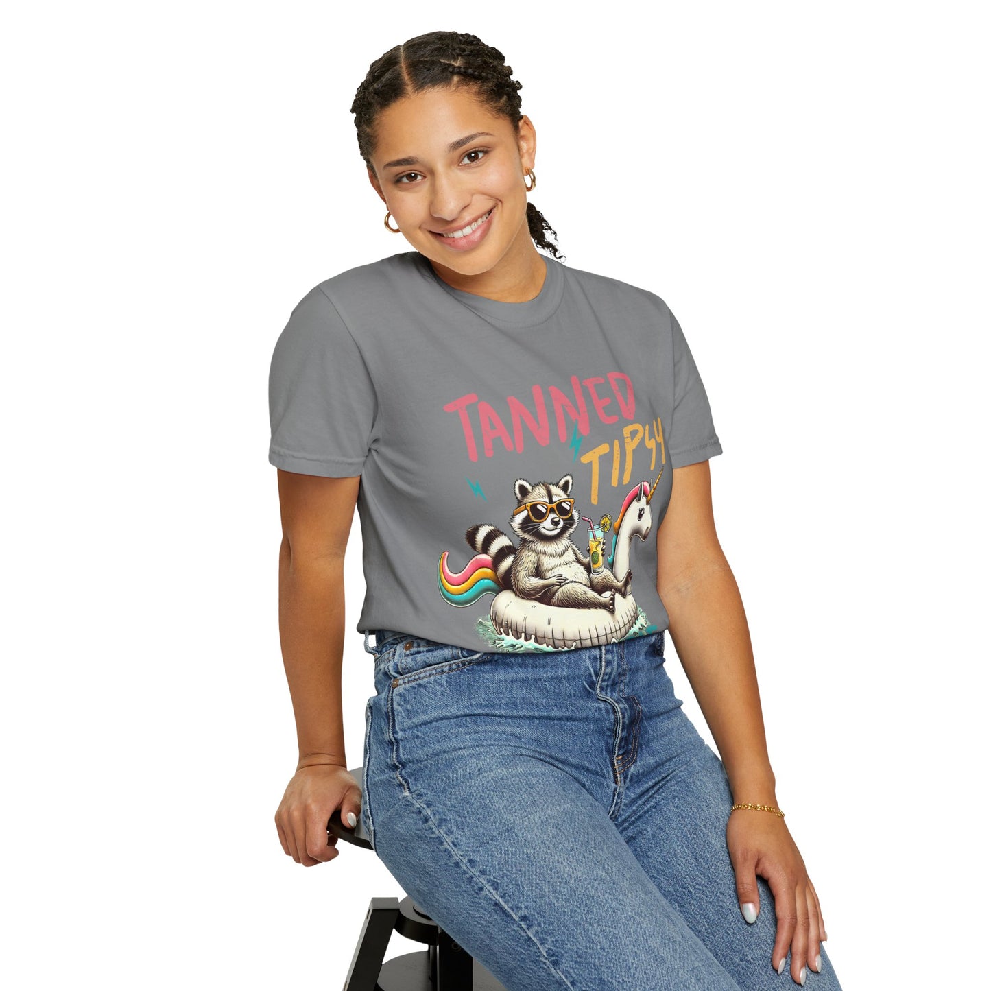 Unisex T-Shirt - Tanned, Tipsy & Trouble Party Tee