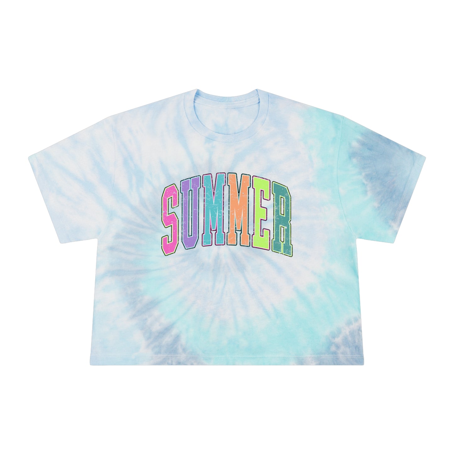 Summer Tie-Dye Crop Tee for Women - Fun, Vibrant Style