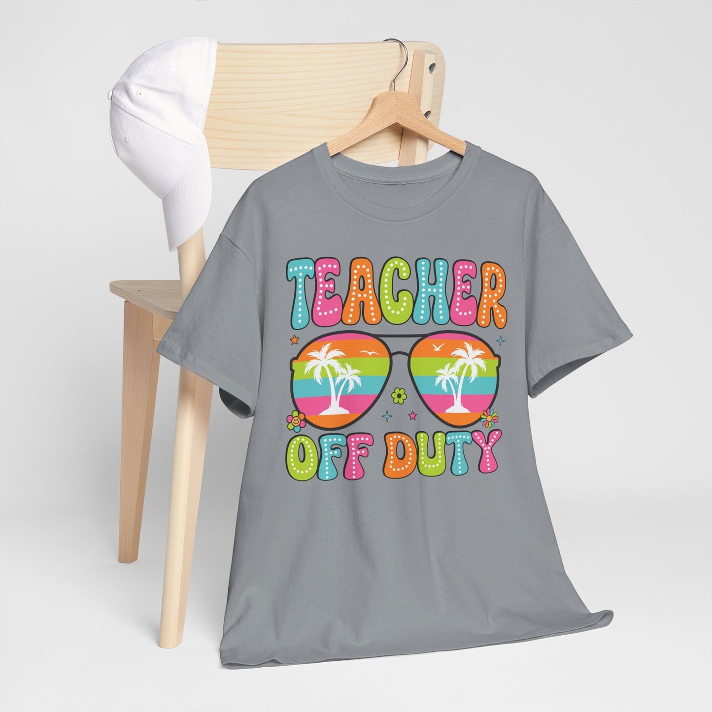 Teacher Off Duty Unisex Heavy Cotton Tee - Fun Summer Vibe T-Shirt