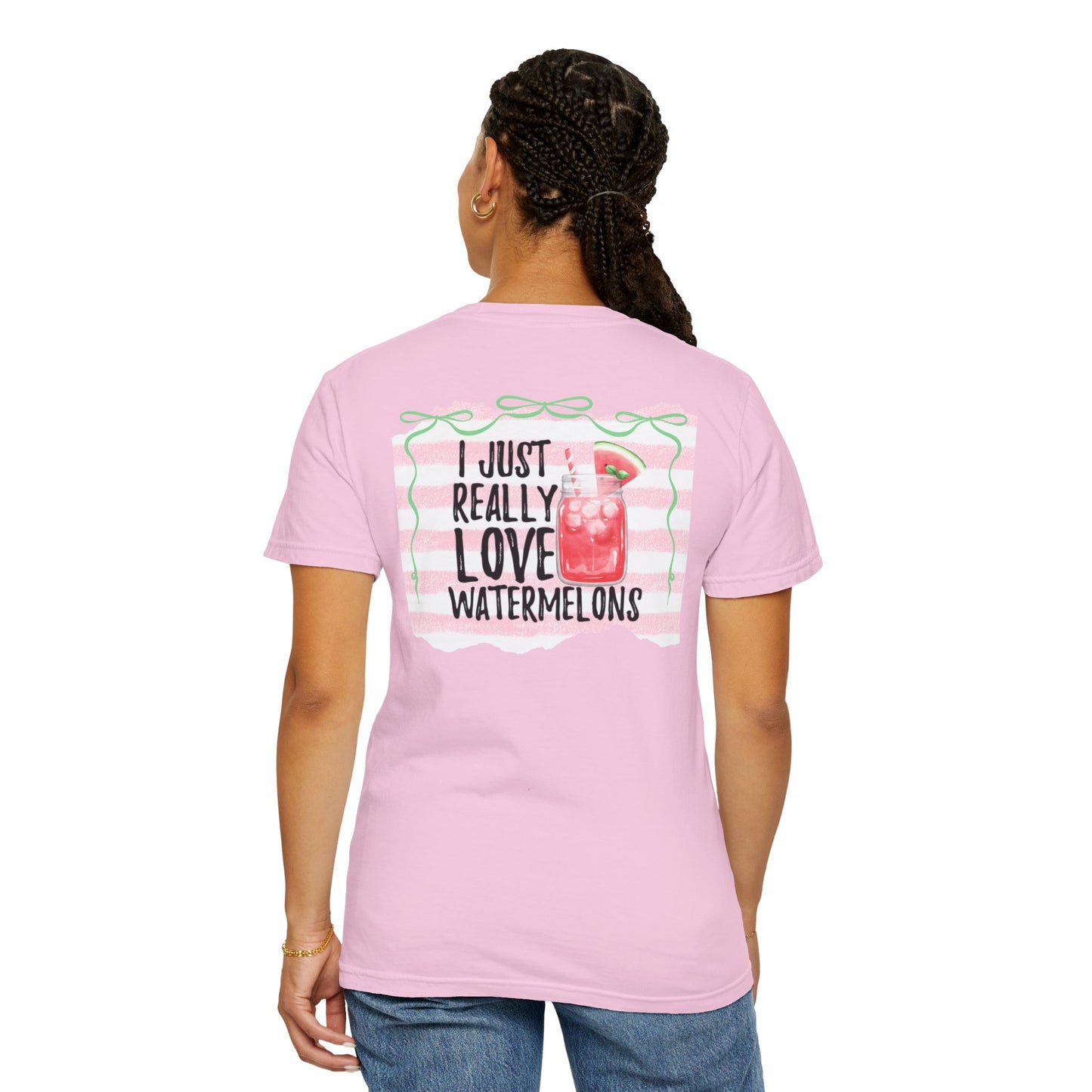 I just Love Watermelons T-Shirt - Unisex Garment-Dyed Tee for Summer Fun