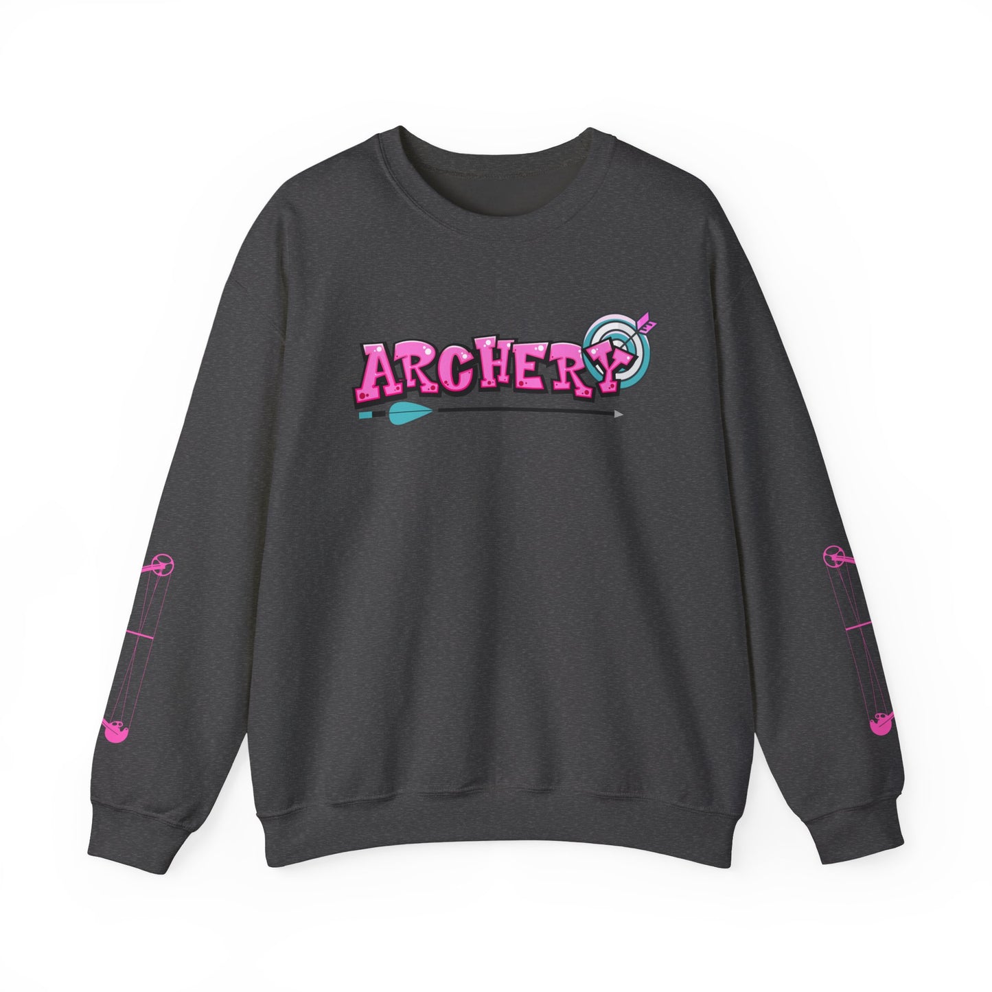 Colorful Archery Sweatshirt, Unisex Crewneck, Gift for Archers, Sports Apparel, Casual Wear, Comfortable Hoodie