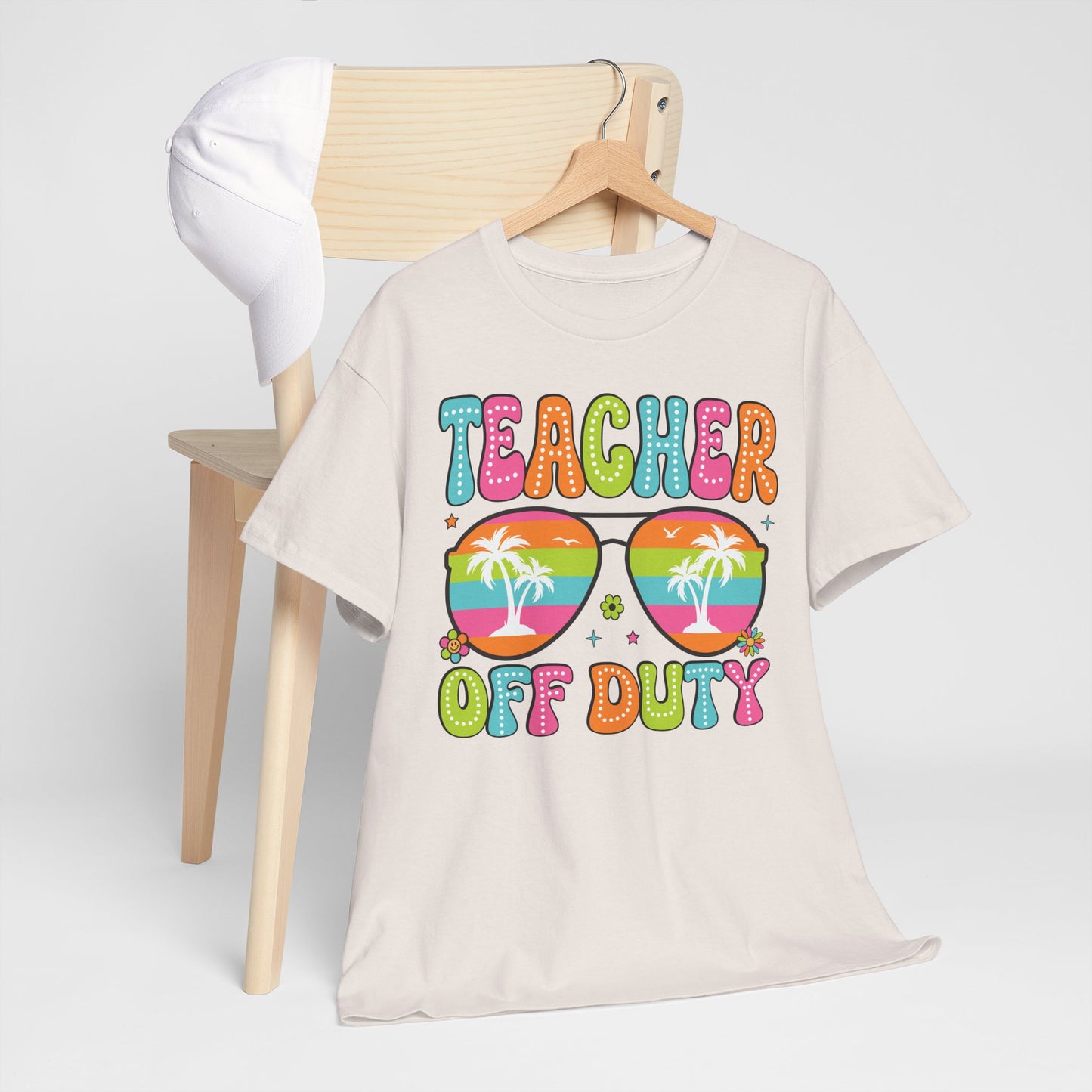 Teacher Off Duty Unisex Heavy Cotton Tee - Fun Summer Vibe T-Shirt