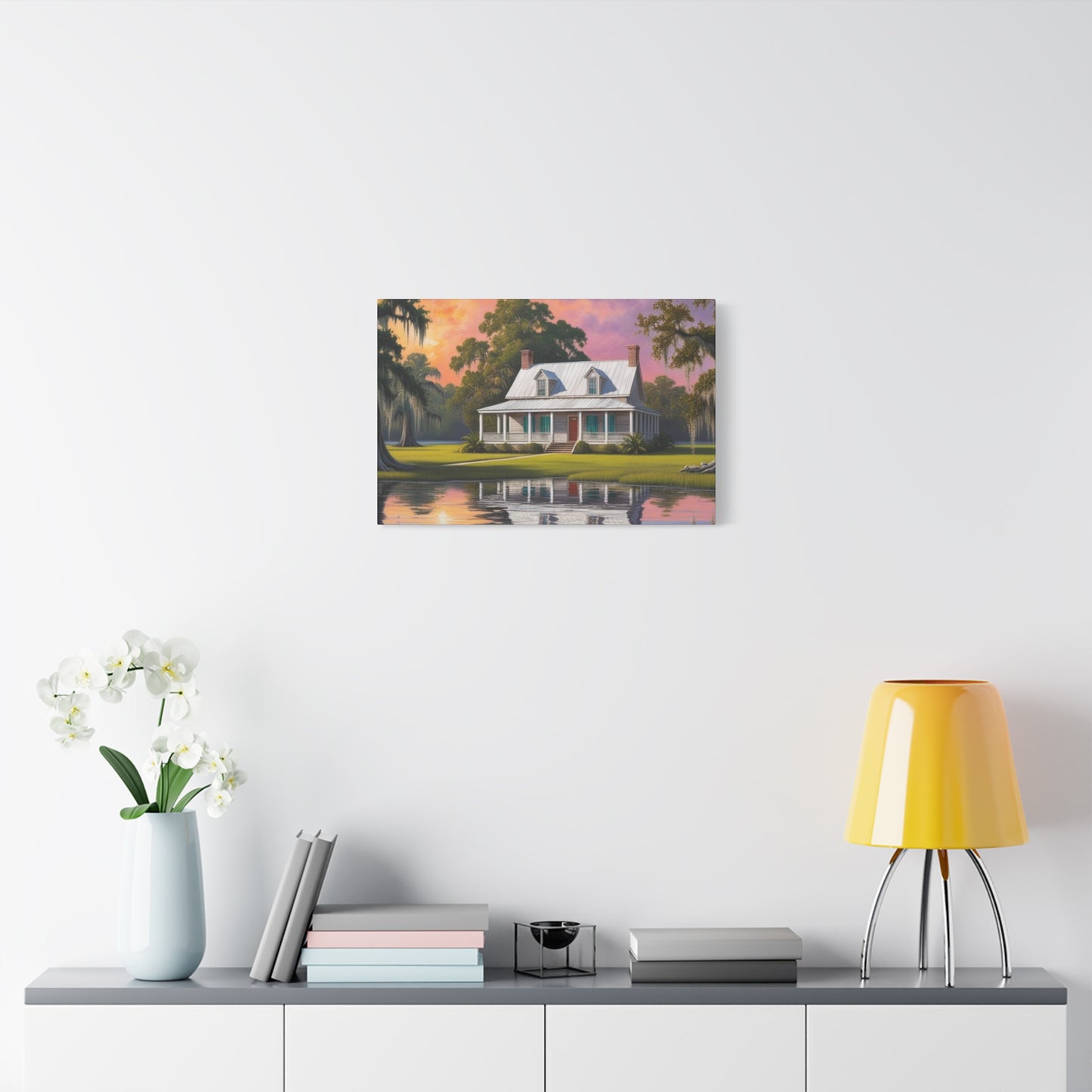 Scenic Southern Home Canvas Print - Tranquil Nature Art