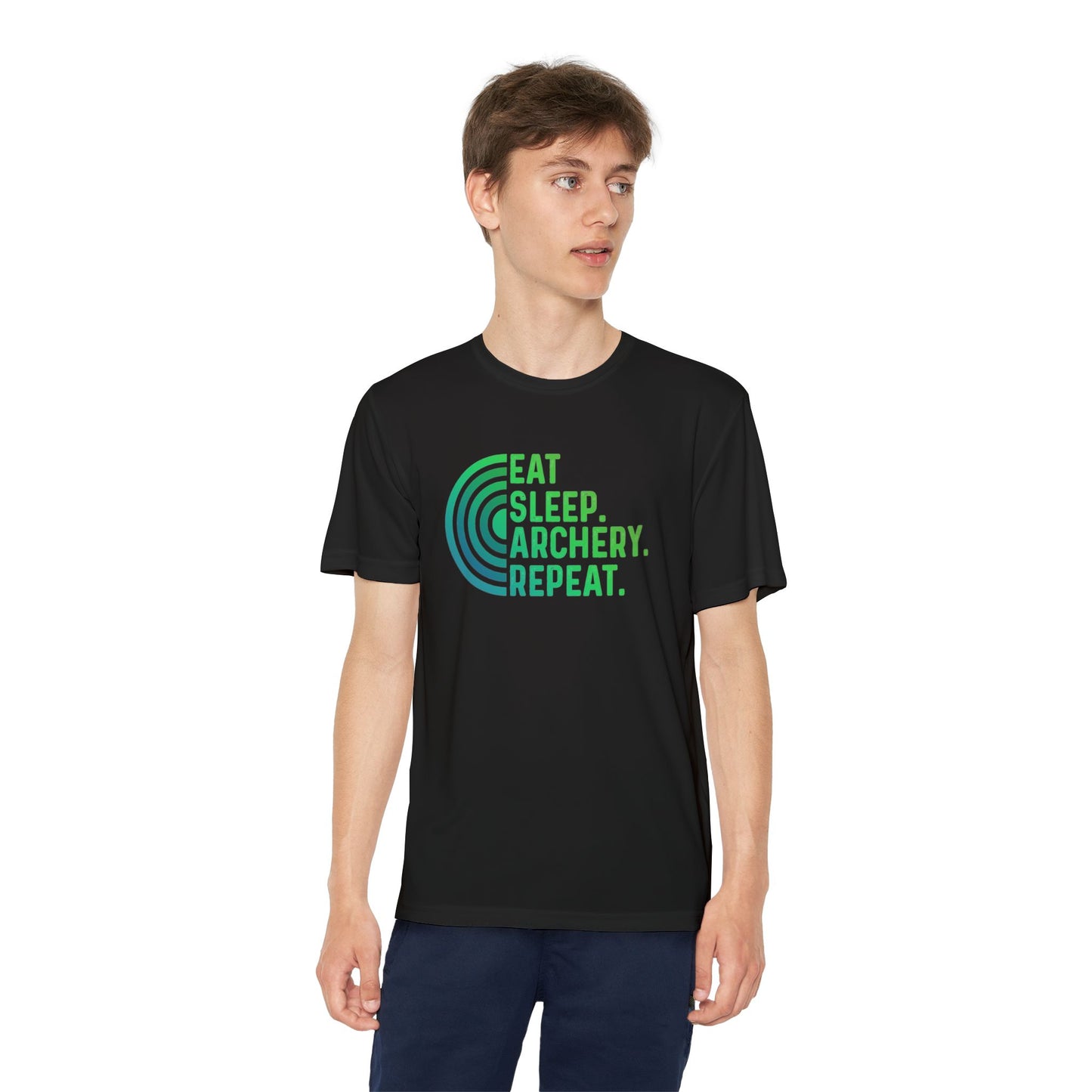Youth Archery Tee - Eat Sleep Archery Repeat Shirt, Gift for Archers, Casual Sportswear, Kids Competitor Top, Archery Event Outfit