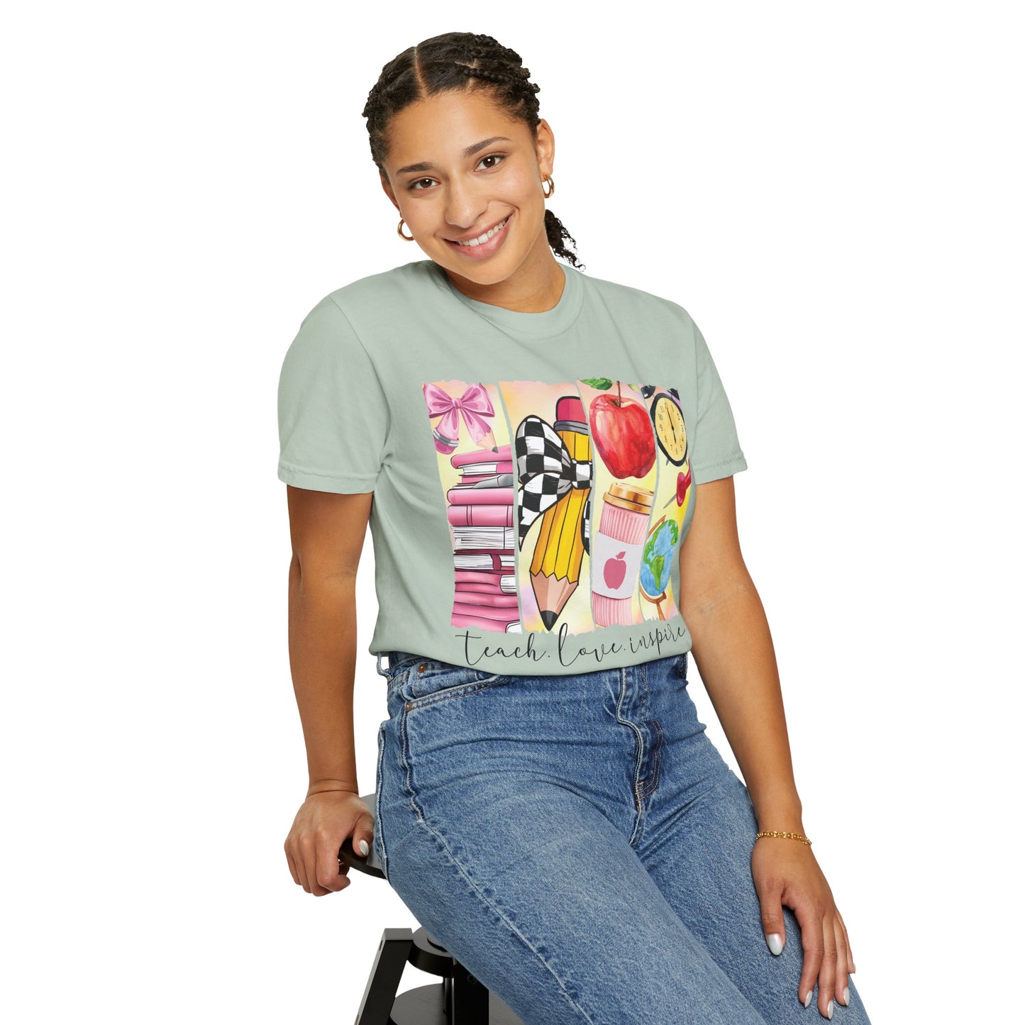 Teacher Appreciation Garment-Dyed T-Shirt - Teach Love Inspire