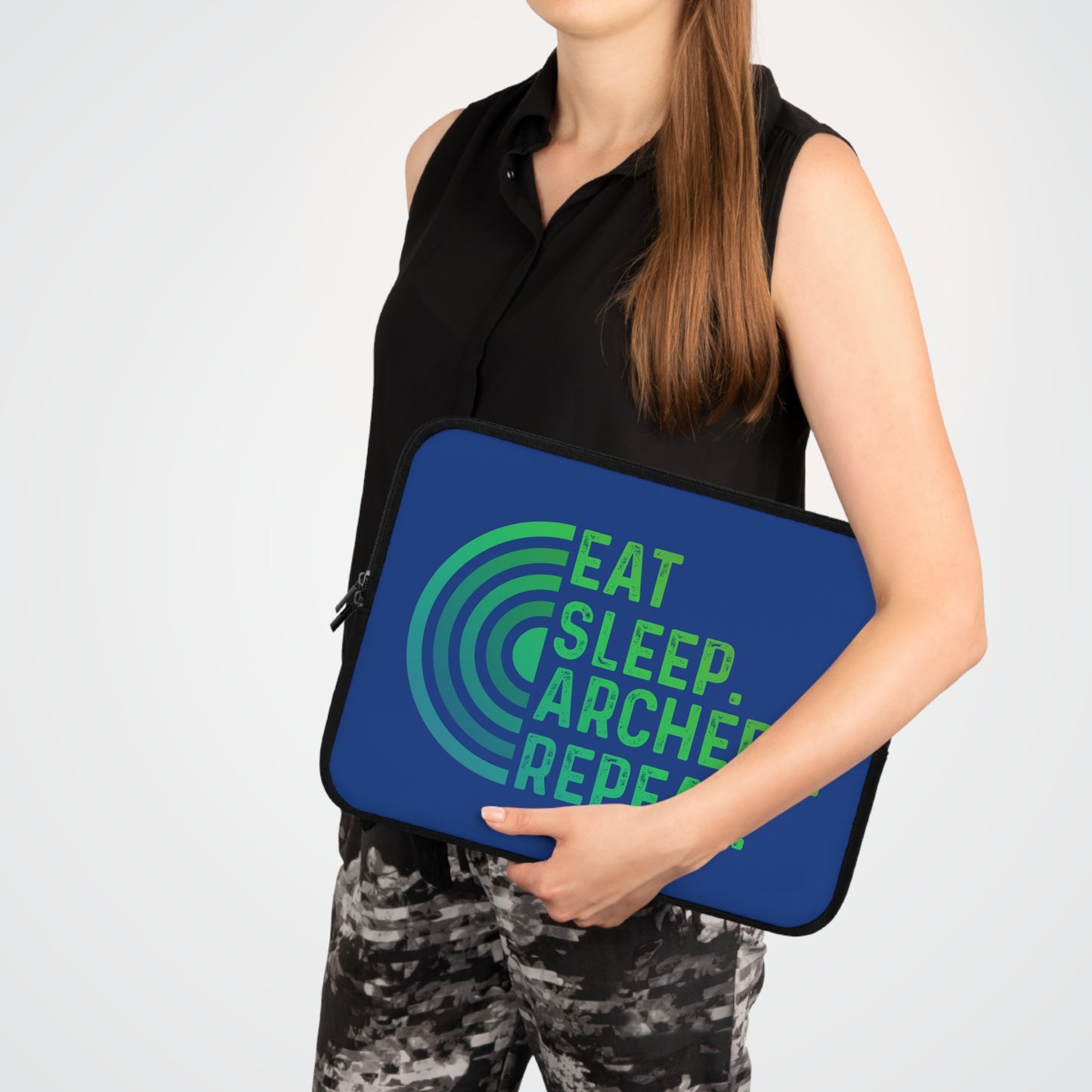 Archery Laptop Sleeve - Eat Sleep Archery Repeat - Perfect Gift for Archers