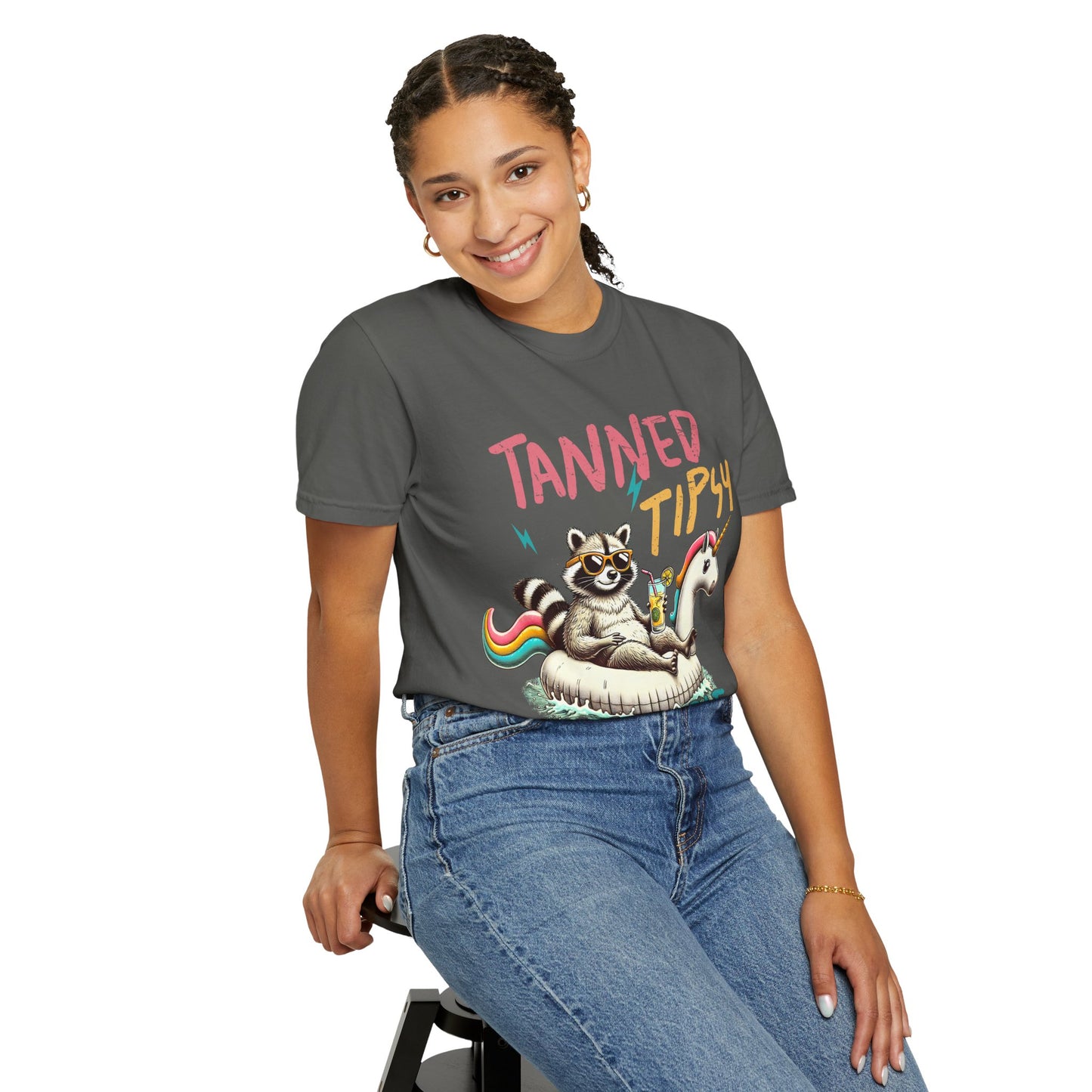 Unisex T-Shirt - Tanned, Tipsy & Trouble Party Tee