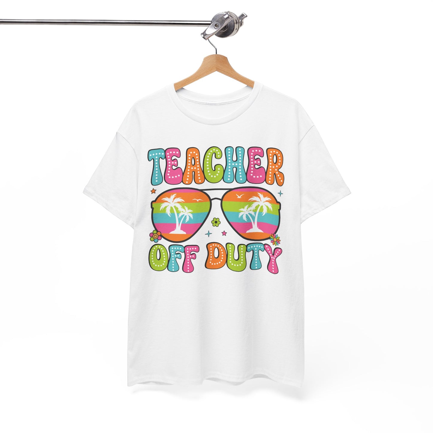 Teacher Off Duty Unisex Heavy Cotton Tee - Fun Summer Vibe T-Shirt
