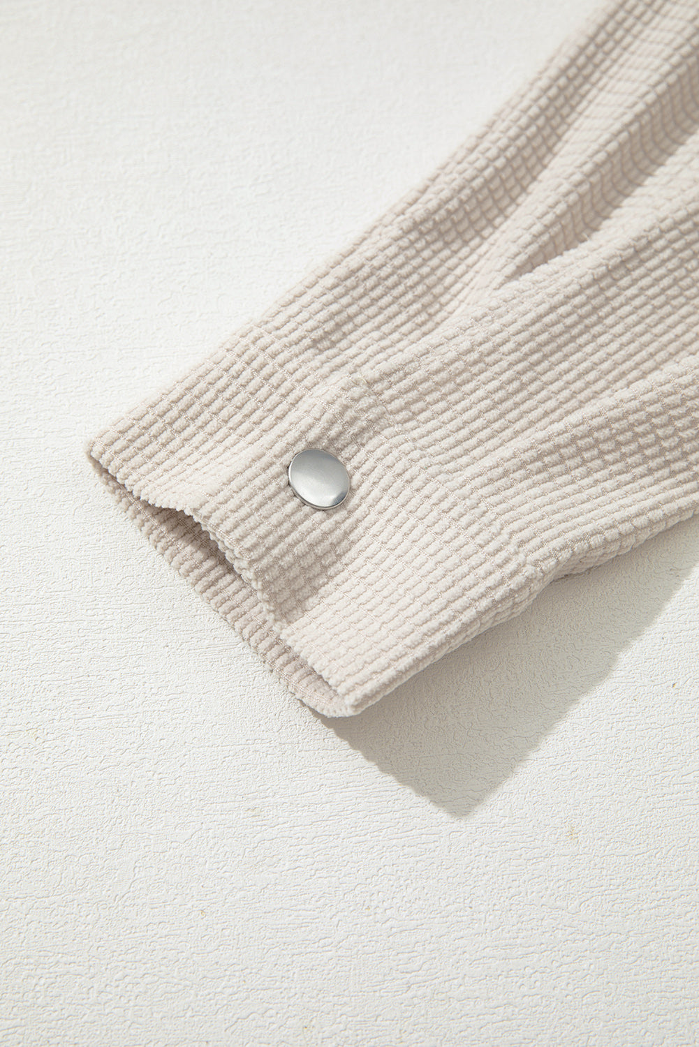 Beige 2 in 1 Thermal Knit Textured Hooded Jacket