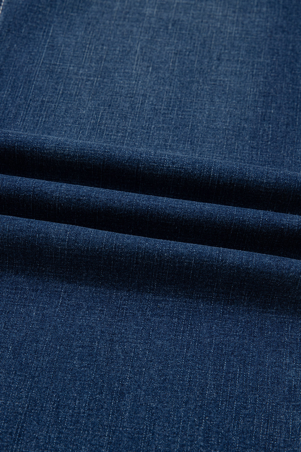 Sail Blue Stitched Waist Detail Loose Cuffed Jeans