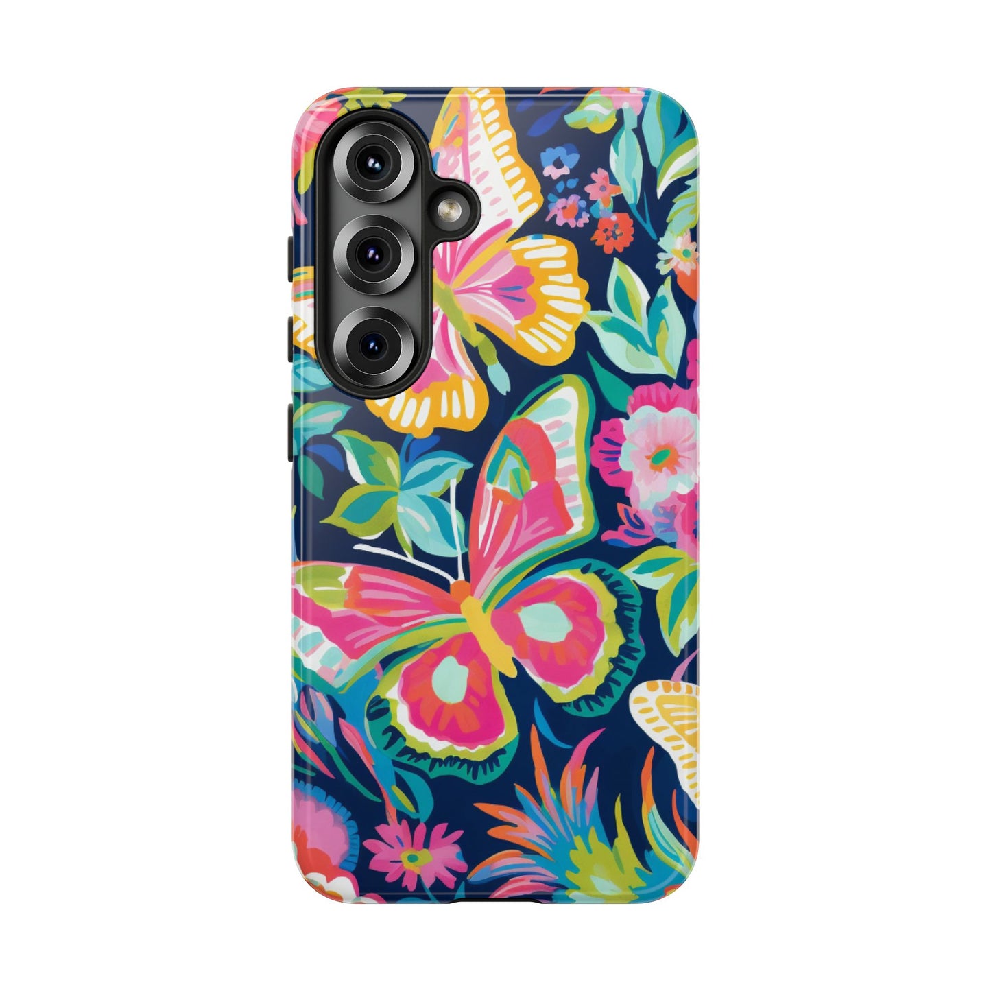 Floral Butterfly Phone Case - Tough Cases for Nature Lovers