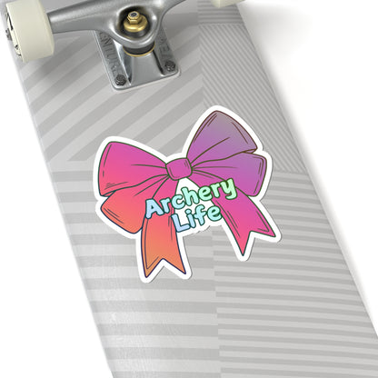 Colorful Archery Life Bow Stickers | Cute Bow Design | Perfect for Laptops, Water Bottles, Journals, Gifts, and Caring Enthusiasts