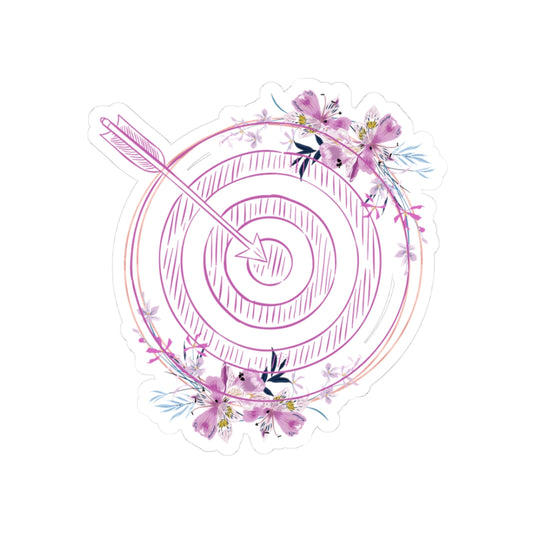 Floral Arrow Kiss-Cut Stickers, Aesthetic Laptop Decals, Unique Journal Accessories, Targeted Gifts for Friends, Flower Power Decor