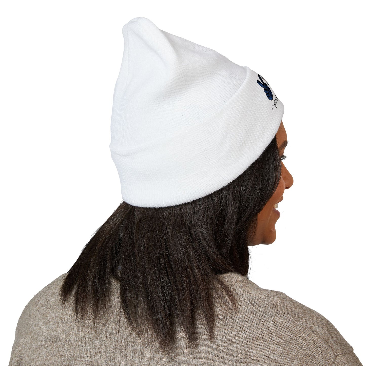 Embroidered Peace and Love Archery Cuffed Beanie | Cozy Winter Hat | Gift for Friends | Fashion Accessory | Trendy Headwear