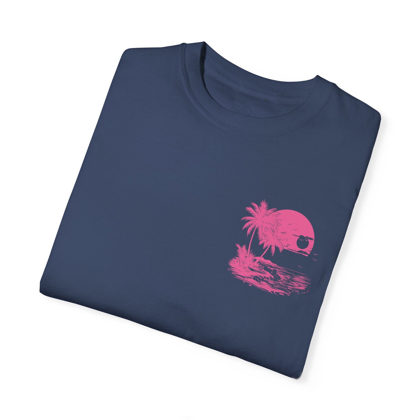 Summer Vibes Unisex Garment-Dyed T-shirt - Retro Beach Graphic