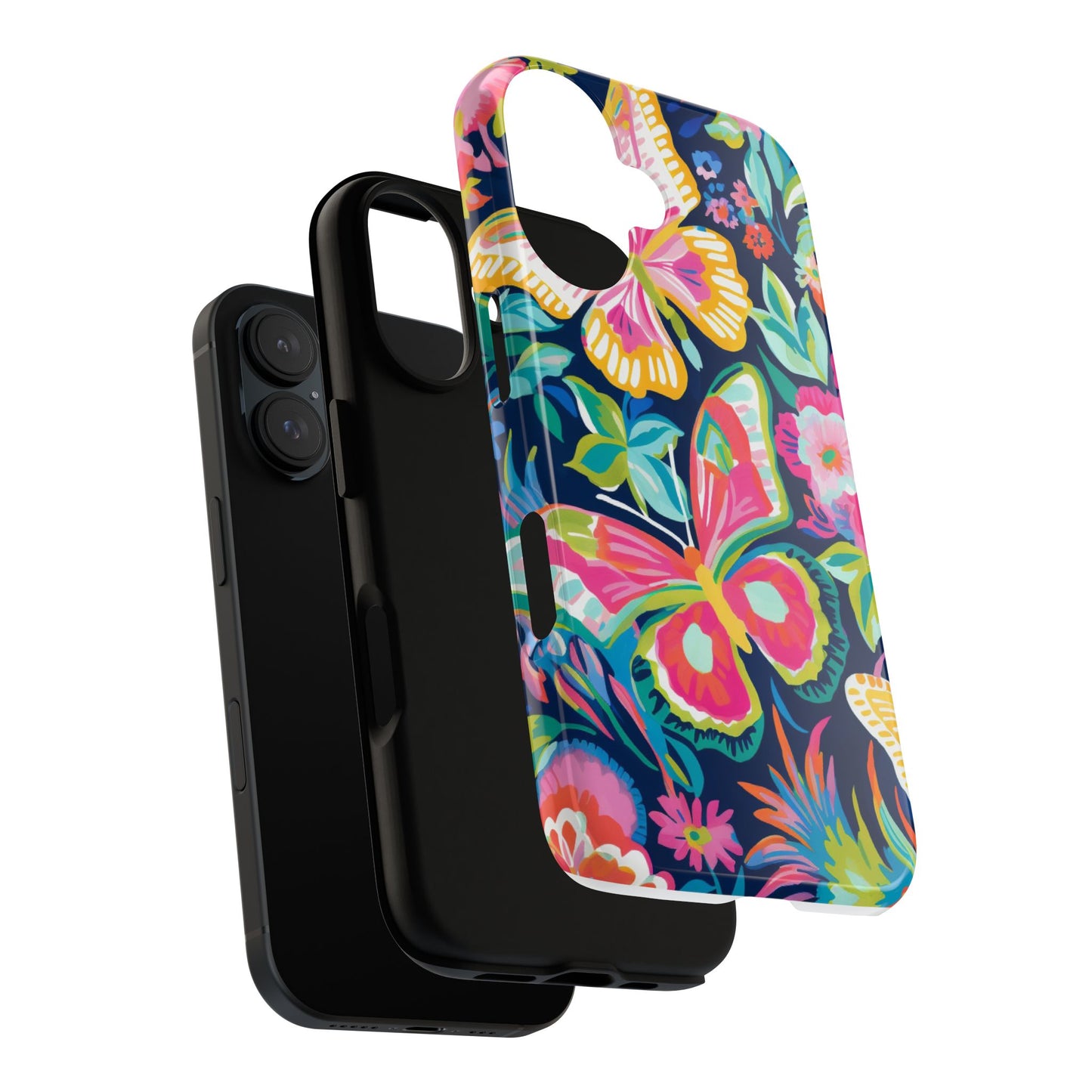 Floral Butterfly Phone Case - Tough Cases for Nature Lovers