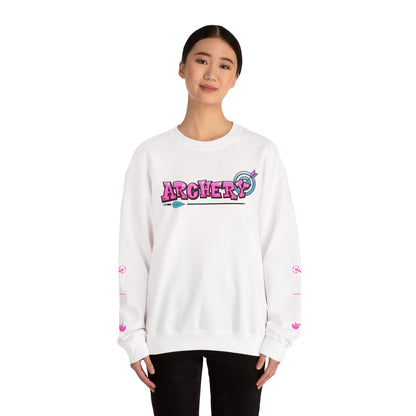 Colorful Archery Sweatshirt, Unisex Crewneck, Gift for Archers, Sports Apparel, Casual Wear, Comfortable Hoodie