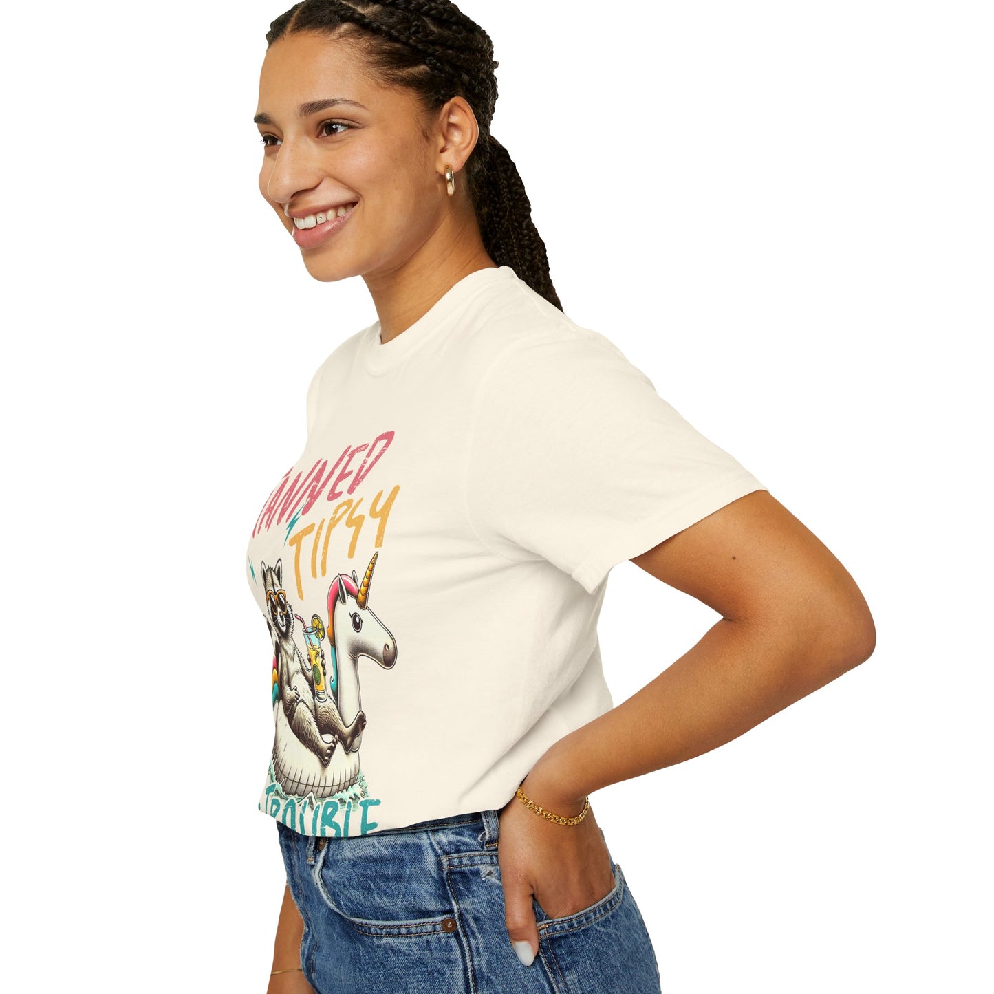 Unisex T-Shirt - Tanned, Tipsy & Trouble Party Tee