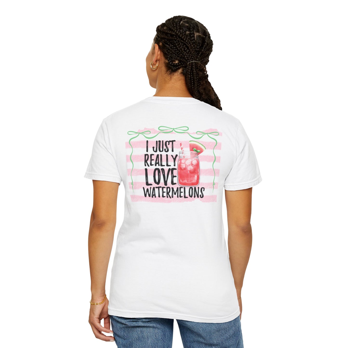 I just Love Watermelons T-Shirt - Unisex Garment-Dyed Tee for Summer Fun