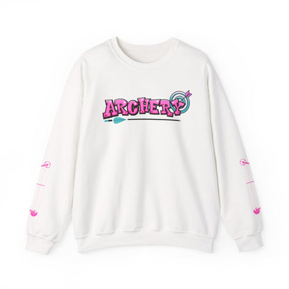 Colorful Archery Sweatshirt, Unisex Crewneck, Gift for Archers, Sports Apparel, Casual Wear, Comfortable Hoodie